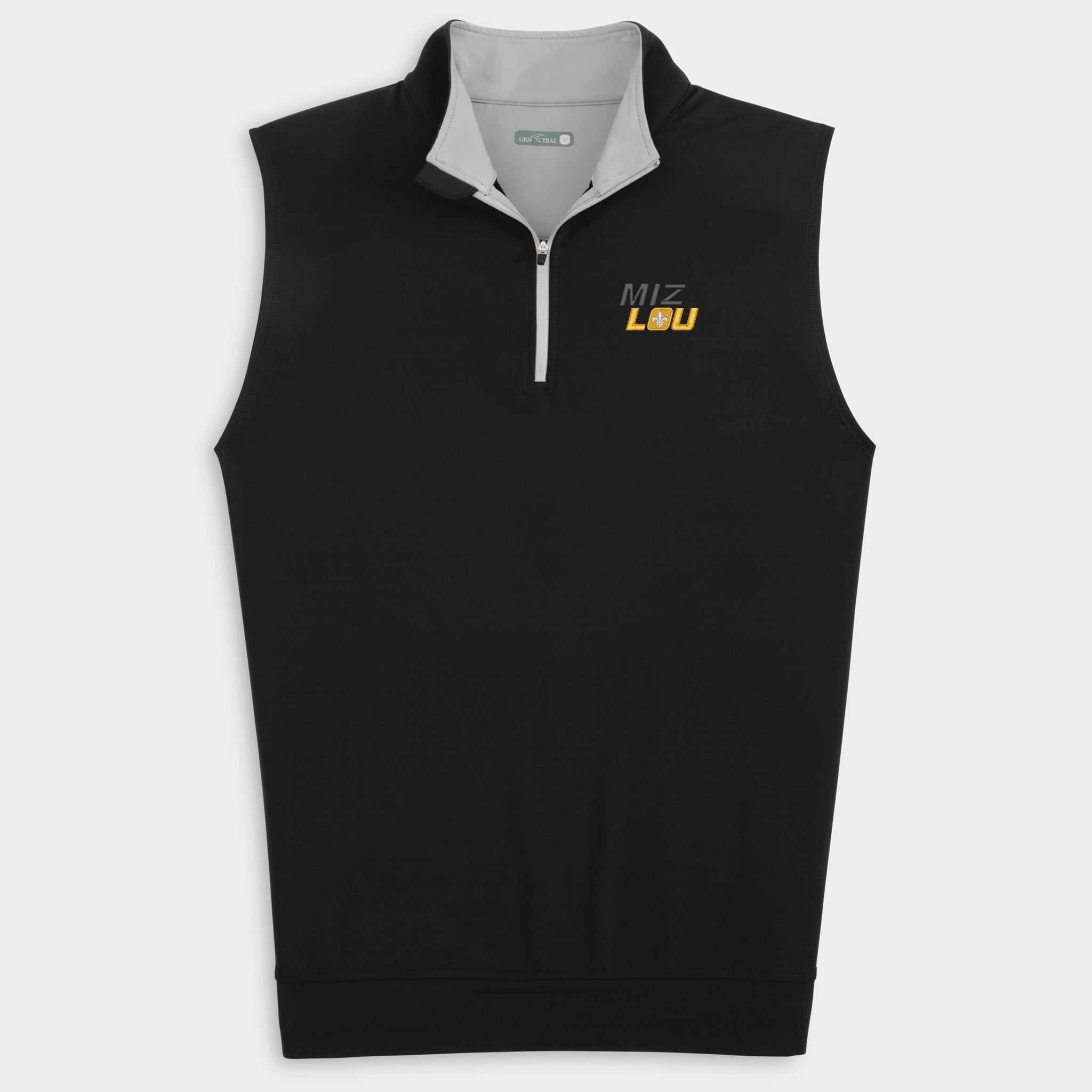 Black Miz-Lou Quarter-Zip Vest