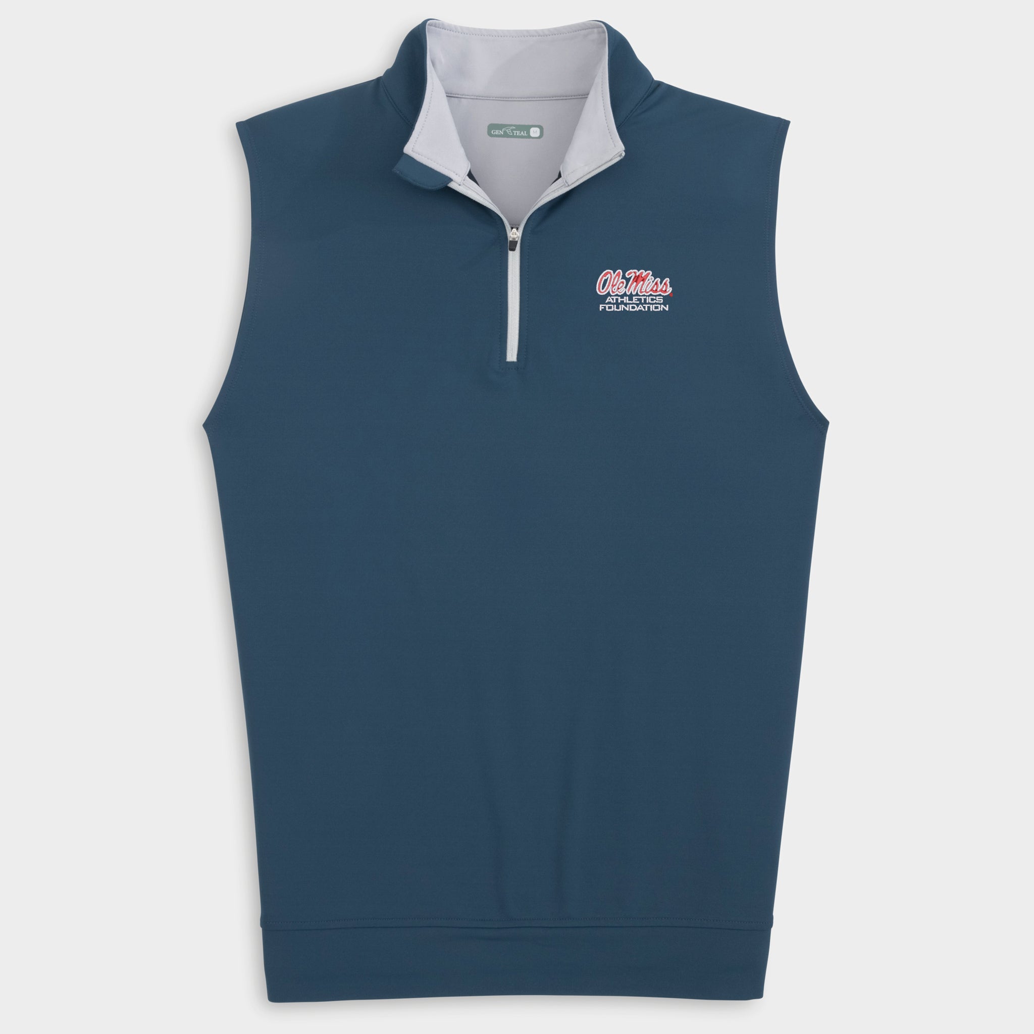 Ole Miss Athletics Foundation Venture Performance Quarter-Zip Vest-GenTeal Apparel