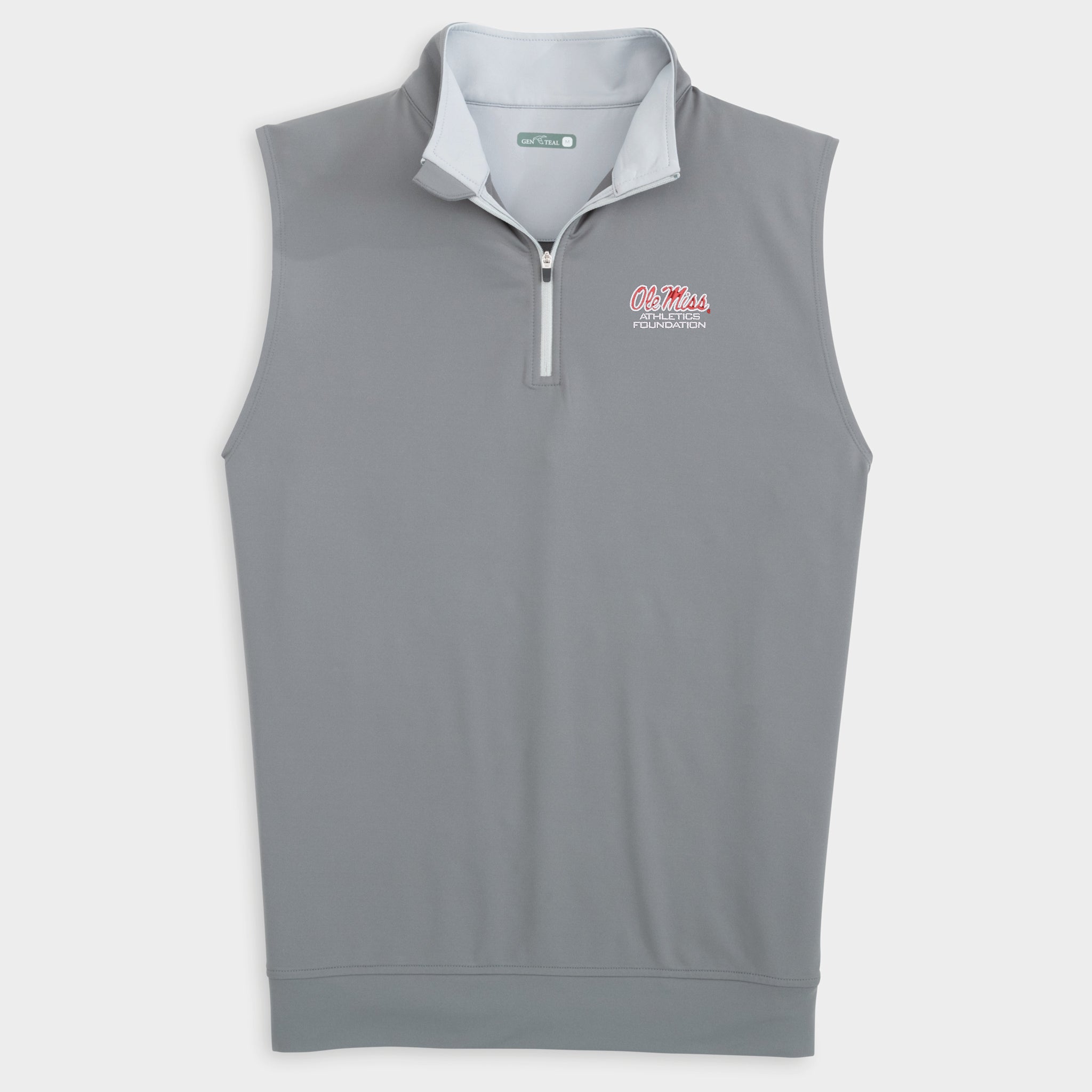 Ole Miss Athletics Foundation Venture Performance Quarter-Zip Vest-GenTeal Apparel