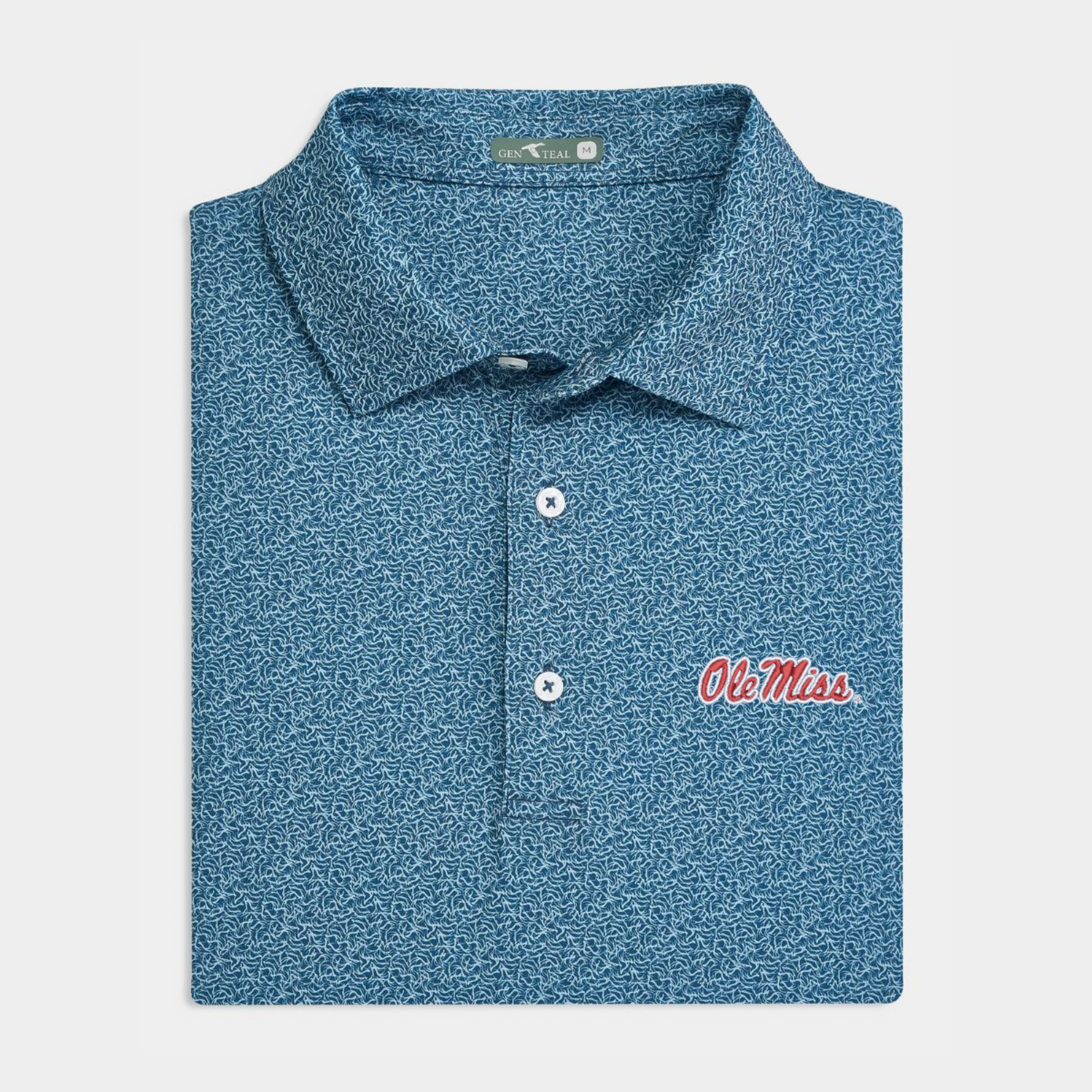 Ole Miss Youth Antlers Printed Performance Polo