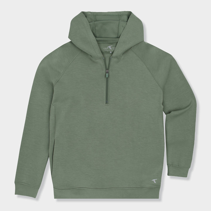 green quarter zip hoodie by GenTeal