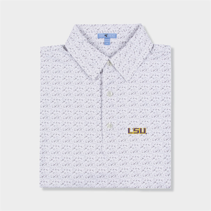 white designed polo by Genteal