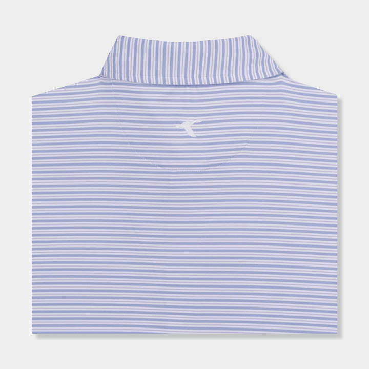 blue and white striped polo by Genteal