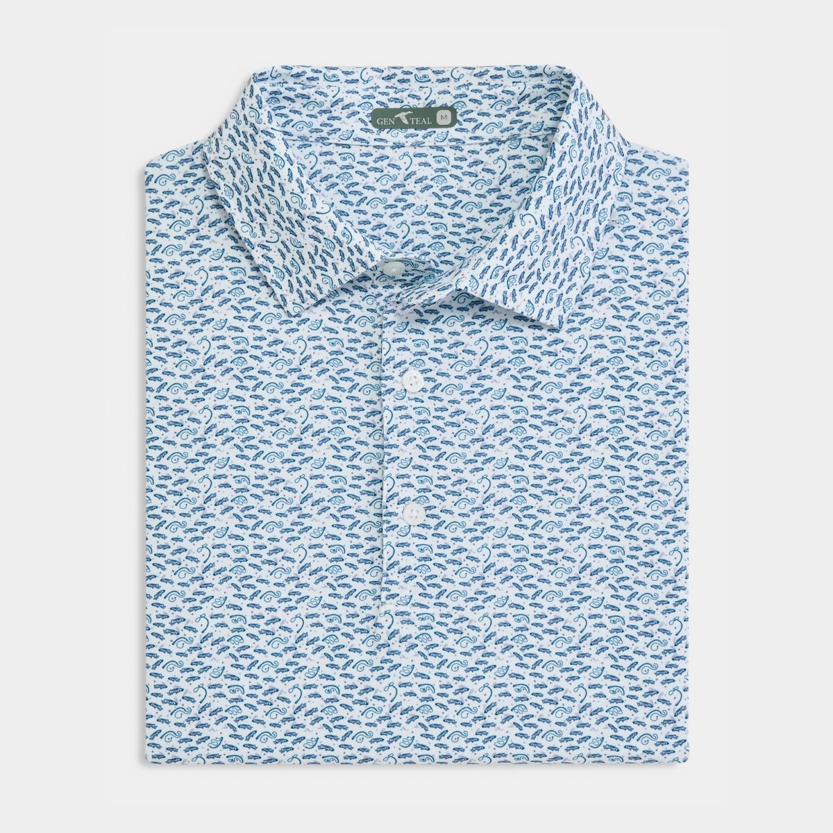 Catch and Release Printed Performance Polo