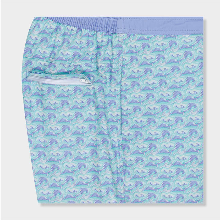blue shorts with cloud designs by Genteal