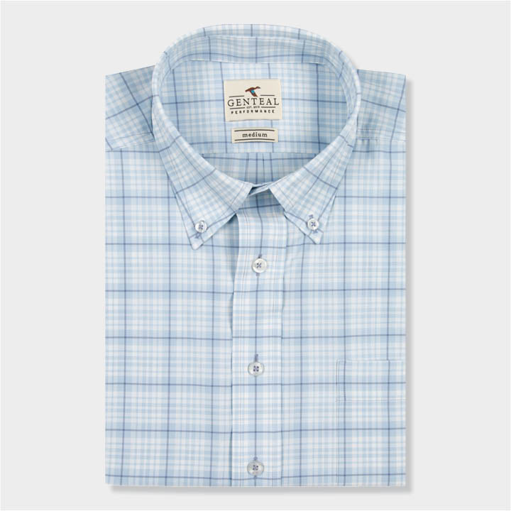 blue plaid shirt by Genteal
