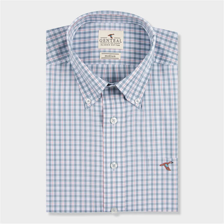 blue plaid shirt by Genteal