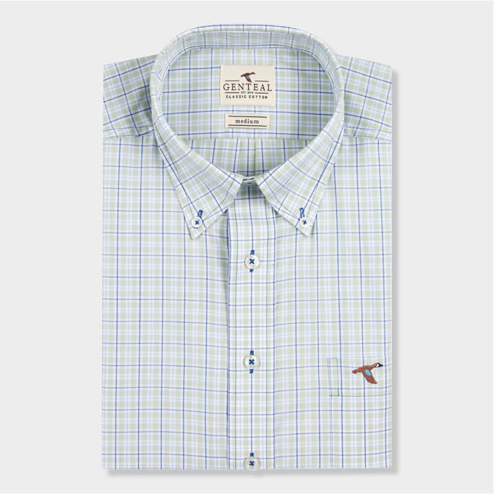 Grey and blue plaid shirt by Genteal
