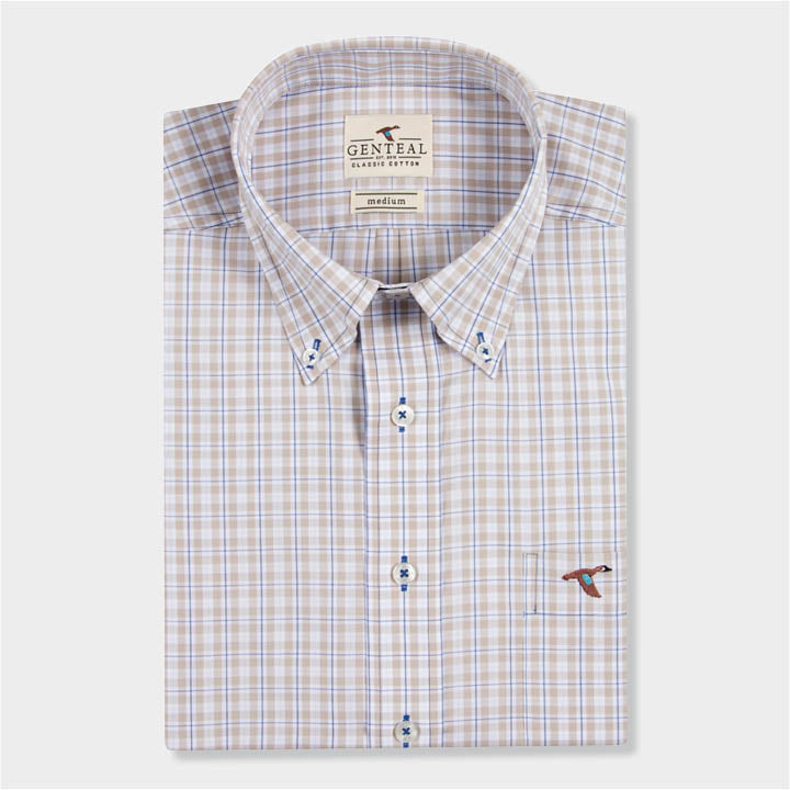 Brown plaid shirt by Genteal