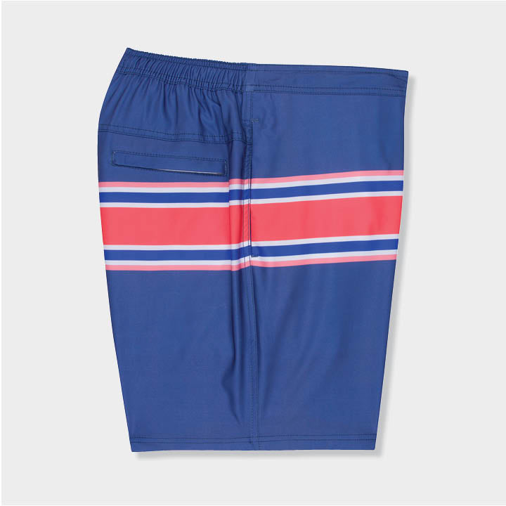 Blue with red strip shorts by Genteal