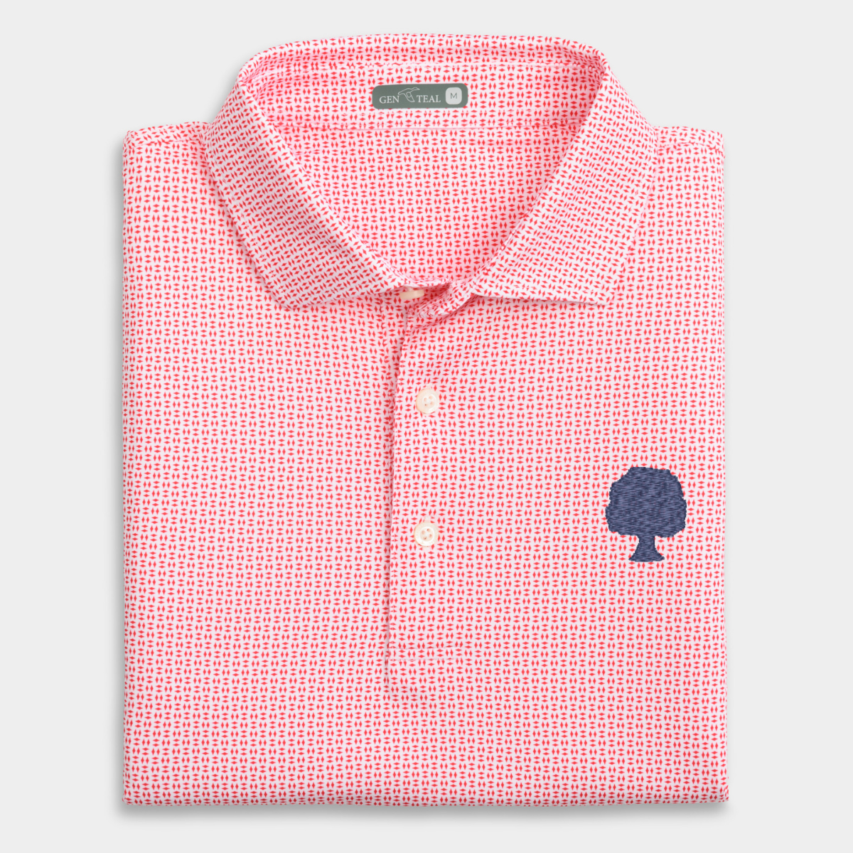 Grove Collective Trellis Printed Performance Polo