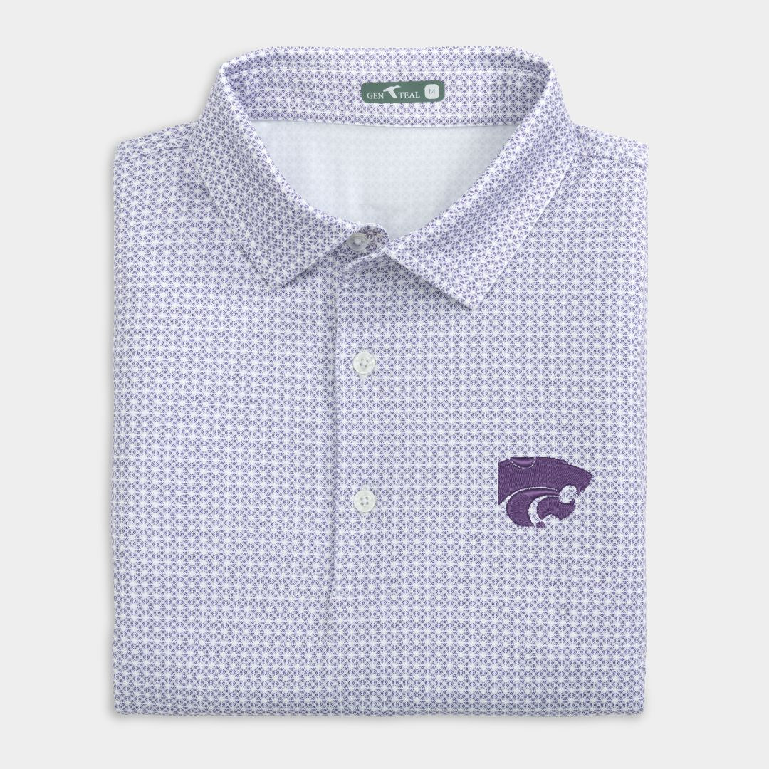 Kansas State Tile Printed Performance Polo