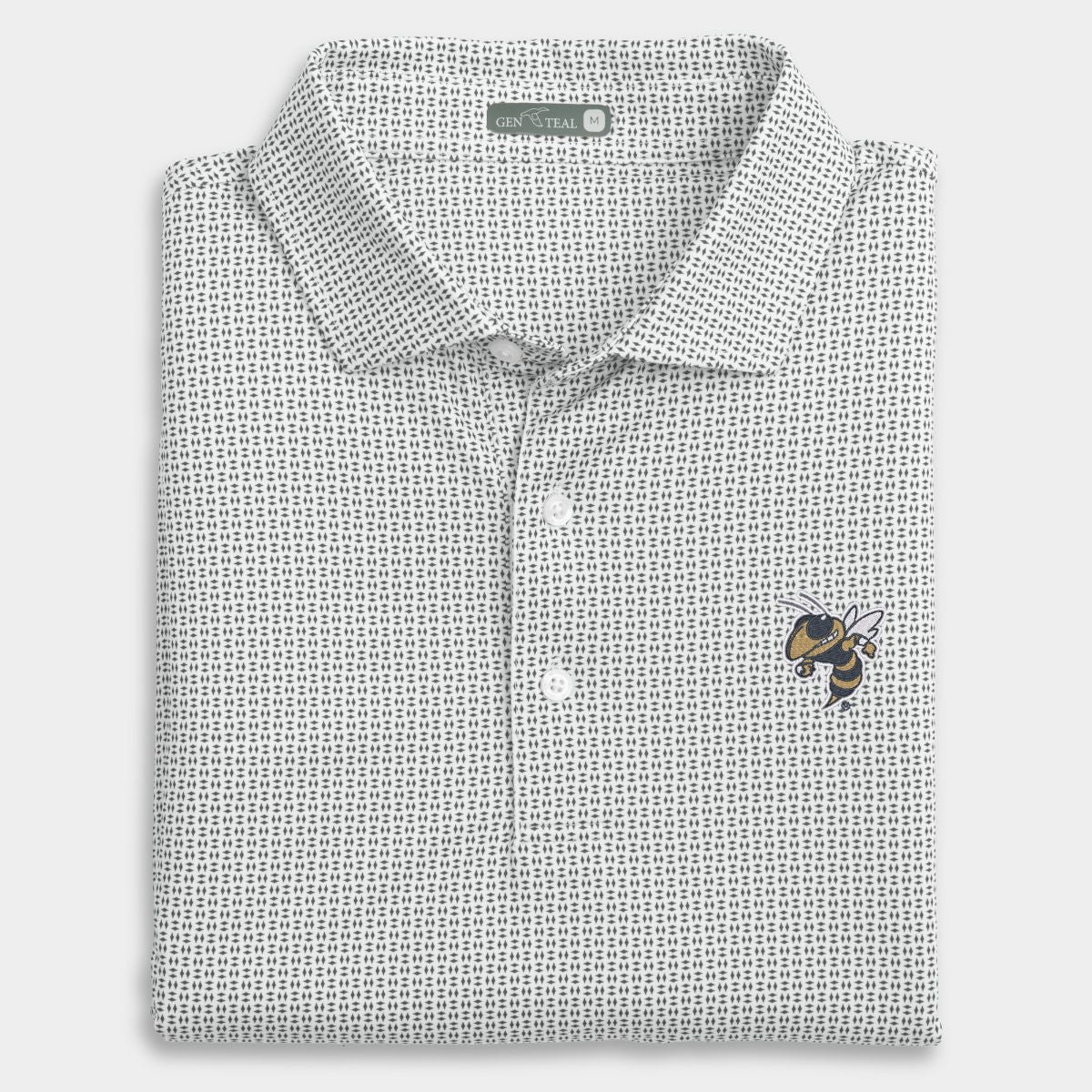 Georgia Tech Yellow Jacket Trellis Printed Performance Polo