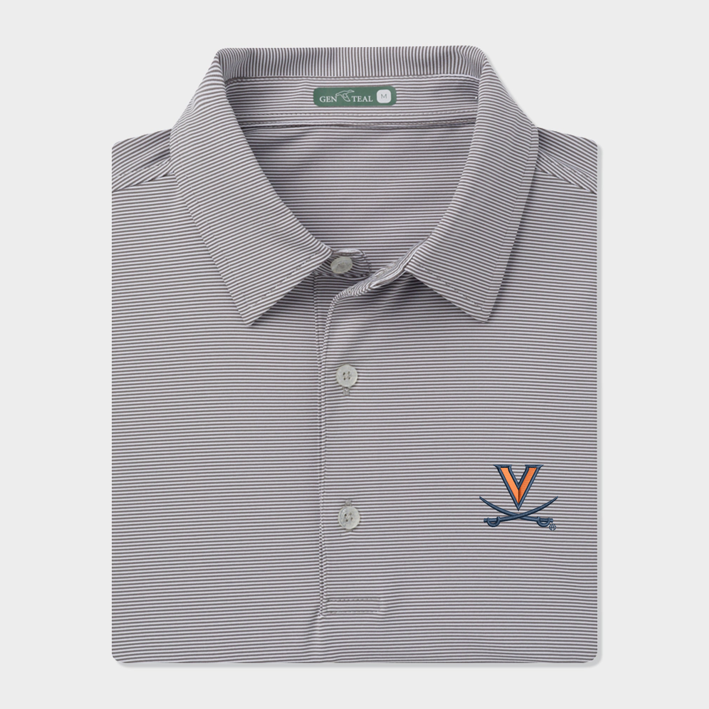 Virginia Club Pinstripe Performance Polo