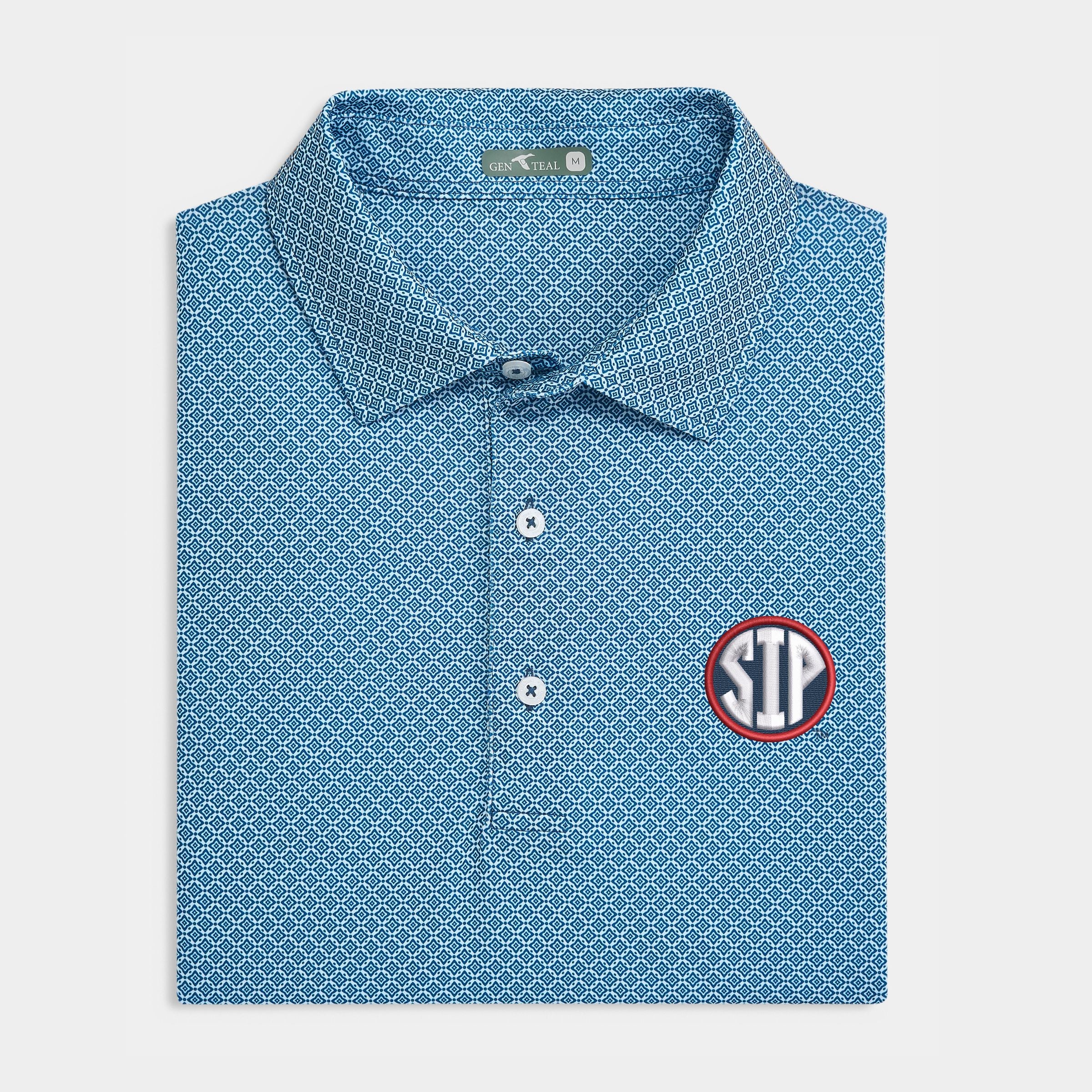 Ole Miss SIP Diamond Lattice Printed Performance Polo