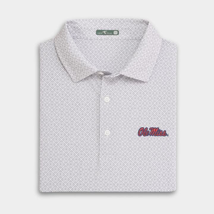 Ole Miss Diamonds Printed Performance Polo