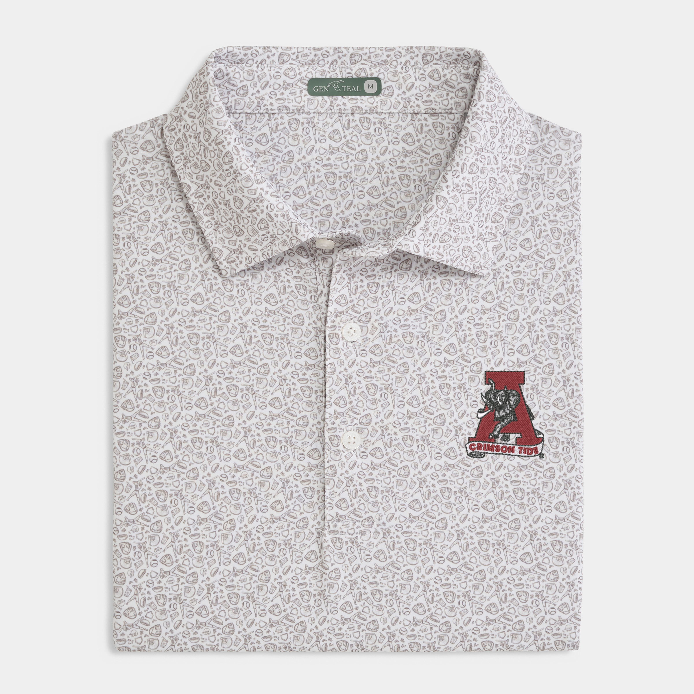 Alabama Vault Fastball Printed Performance Polo