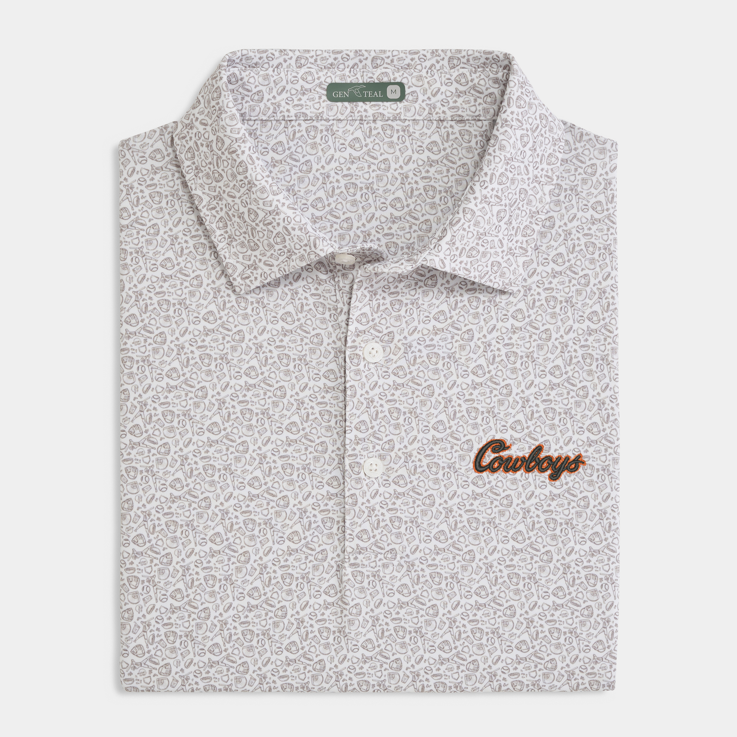 Oklahoma State Cowboys Fastball Printed Performance Polo