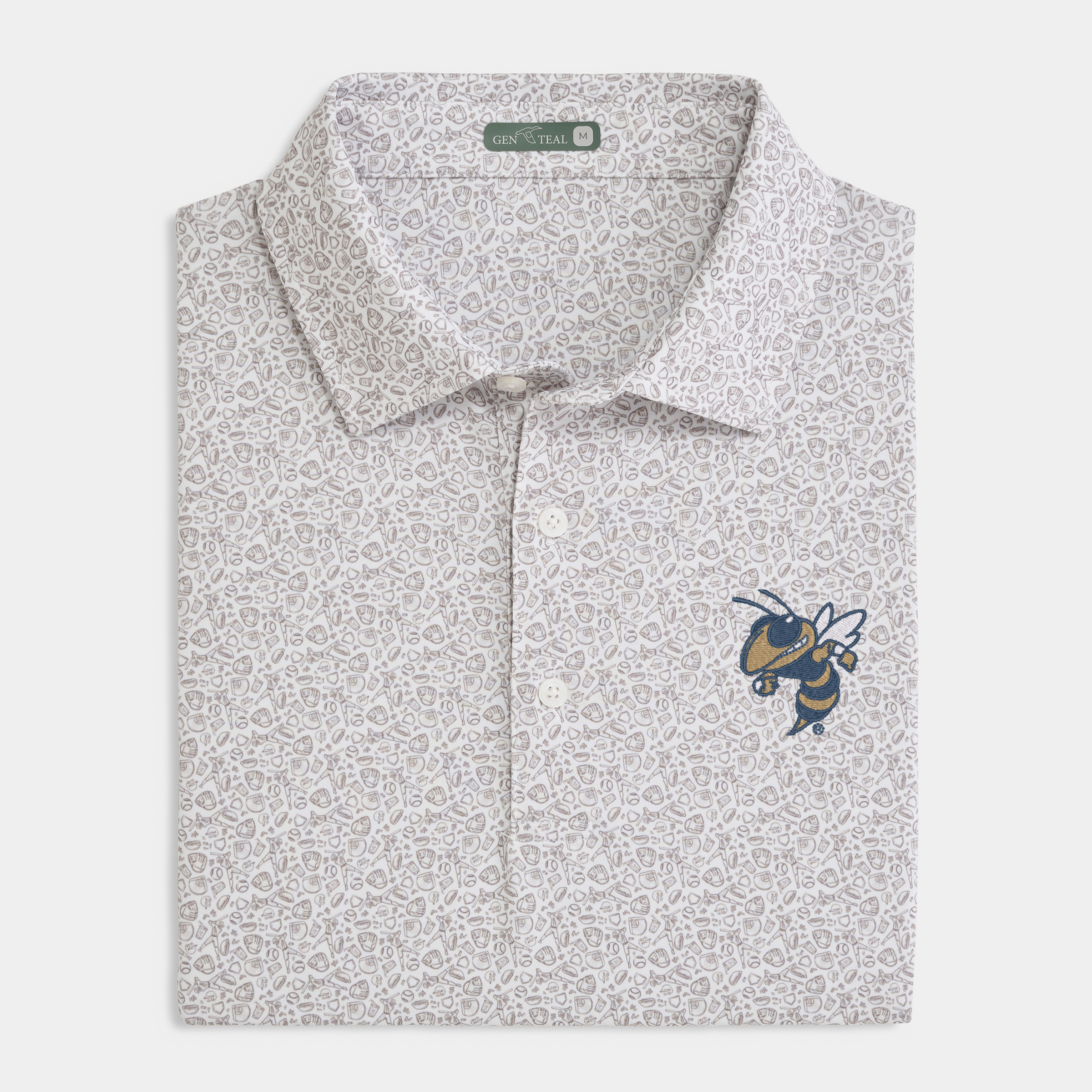 Georgia Tech Fastball Printed Performance Polo
