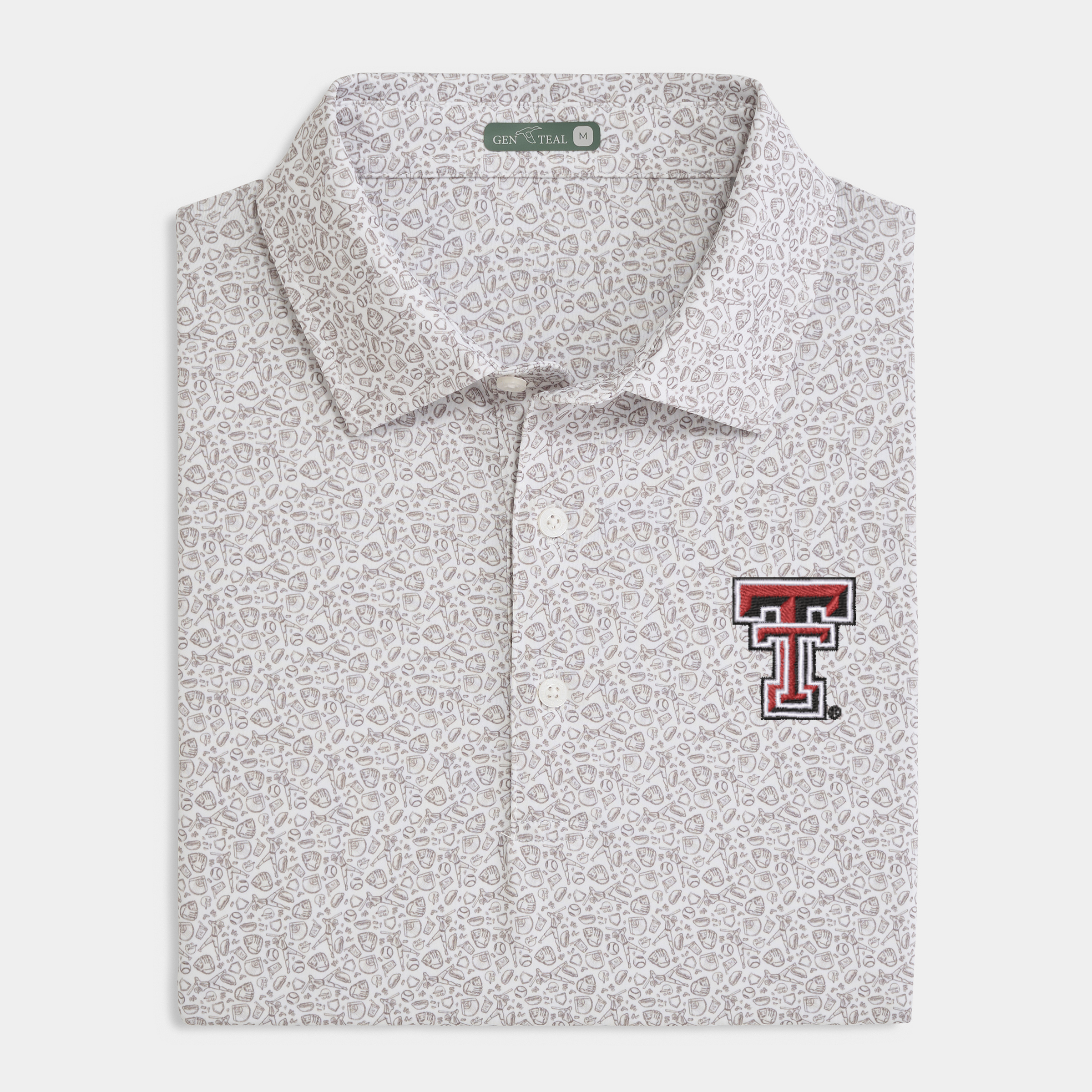 Texas Tech Fastball Printed Performance Polo