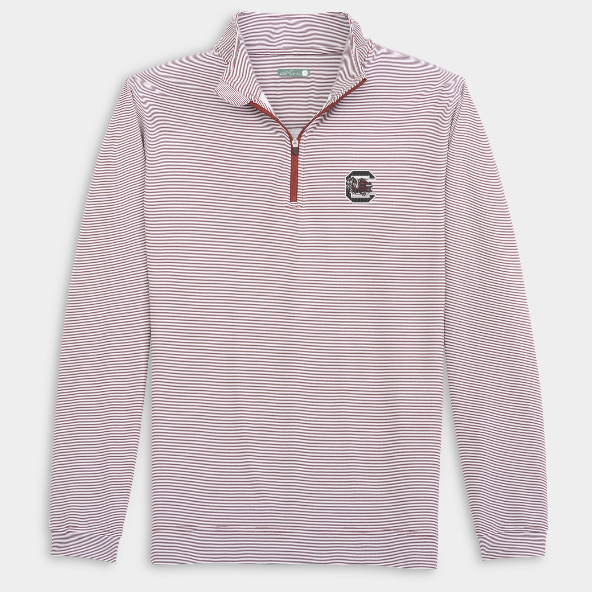 C.E CAVEMPT シーイー STRIPE COLLARED SWEAT L Quarter Zip Collar Crewneck Sweatshirt - Green | Levi's® US