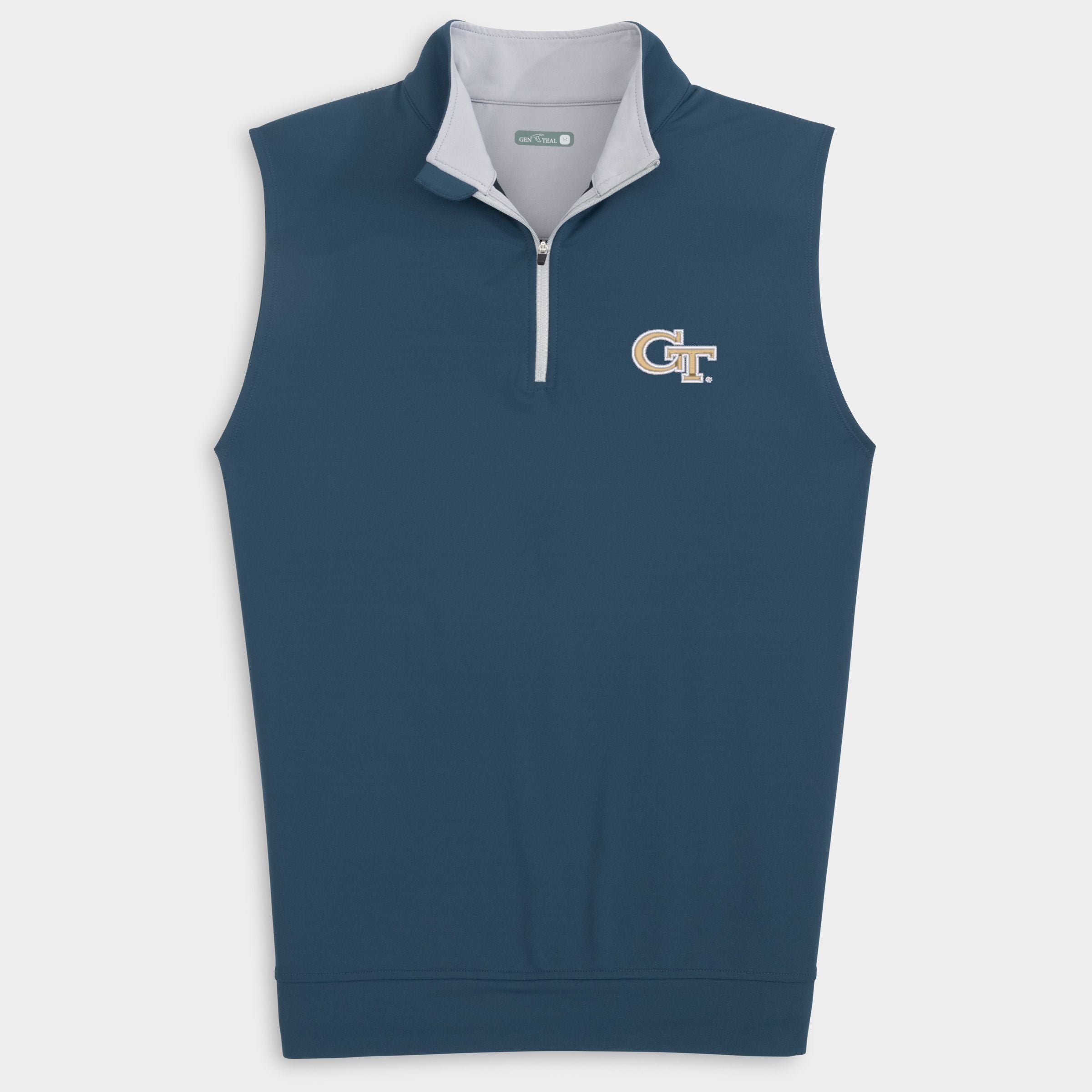 Men's Georgia Tech Venture Performance Quarter Zip Vest | GenTeal