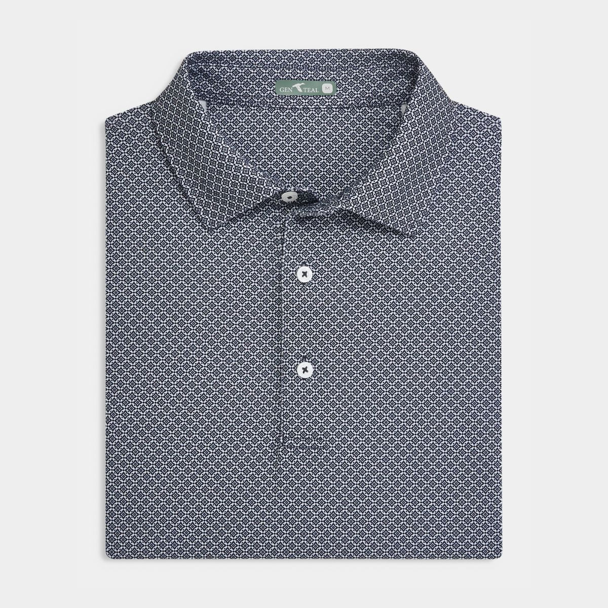Diamond Lattice Printed Performance Polo