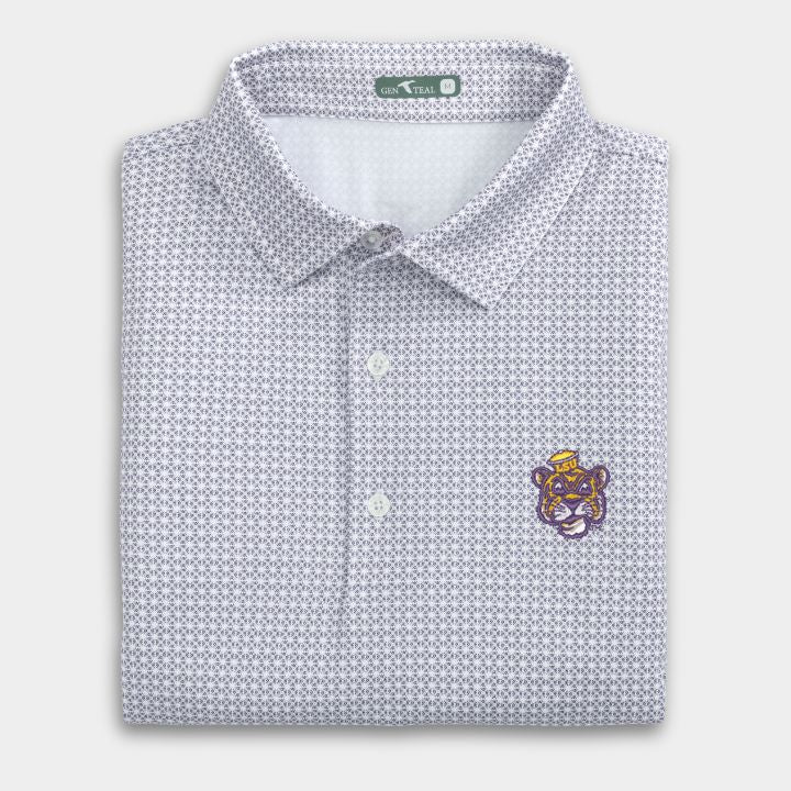 LSU Vault Tile Printed Performance Polo