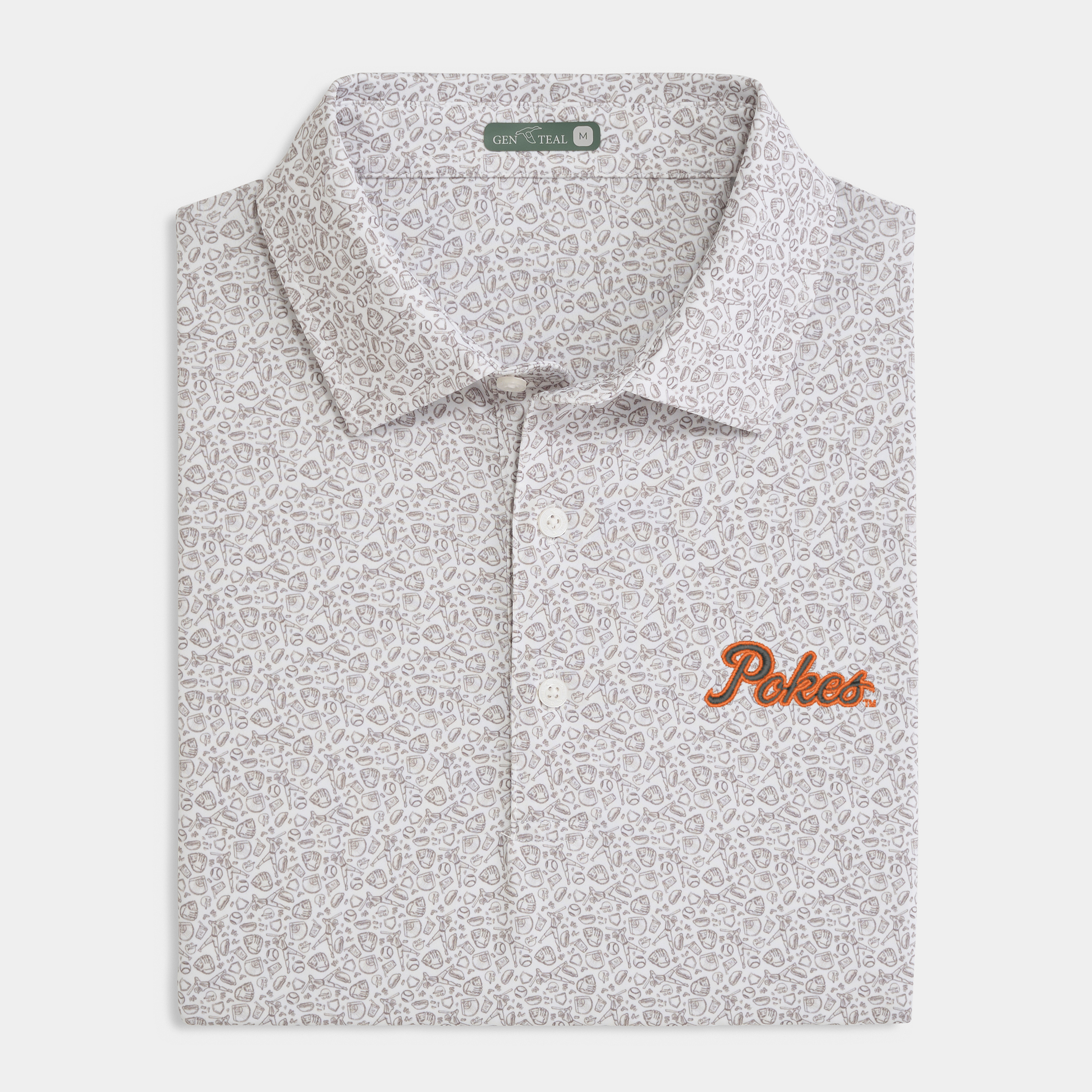 Oklahoma State Fastball Printed Performance Polo