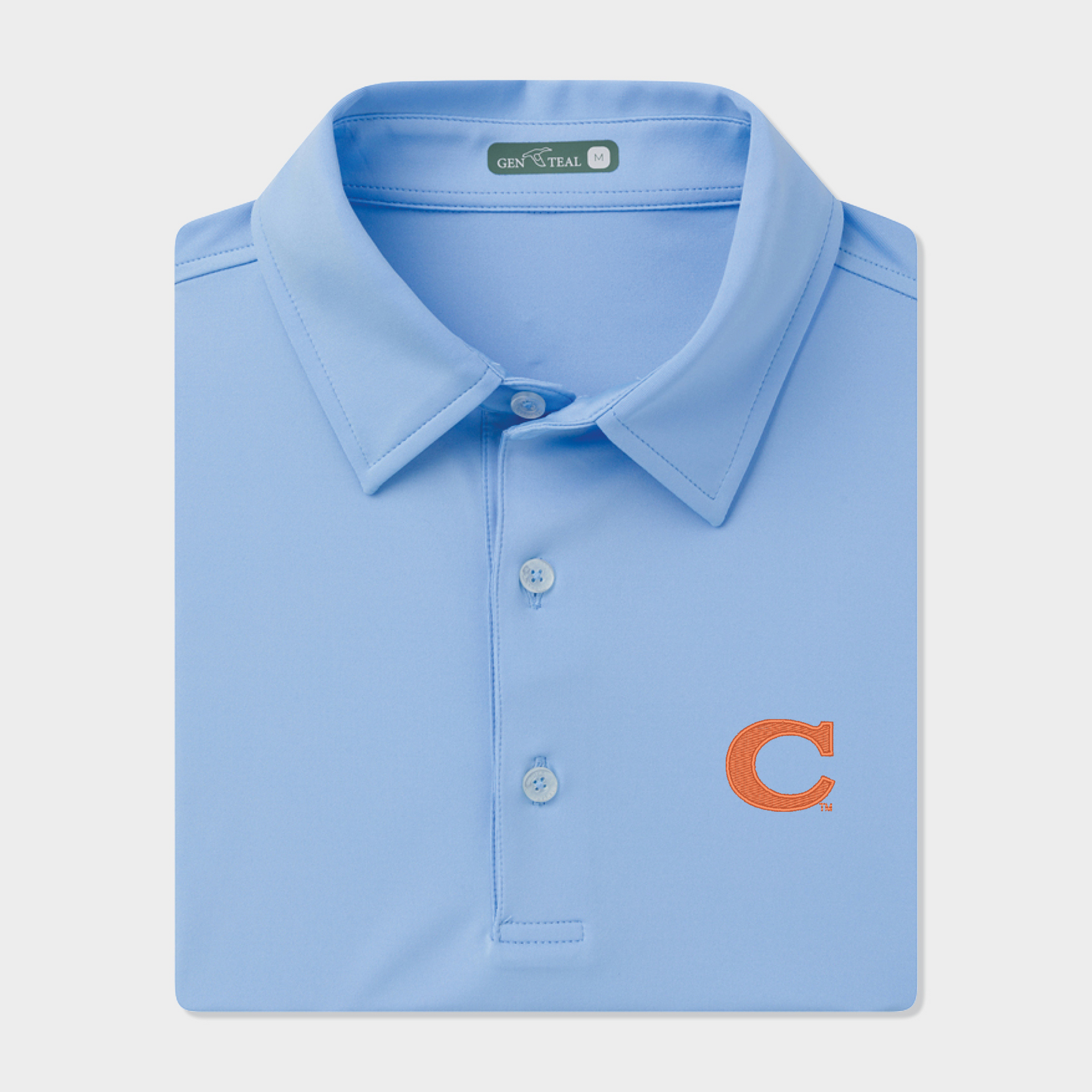 Men Clemson Solid Performance Polo | GenTeal Men Apparel