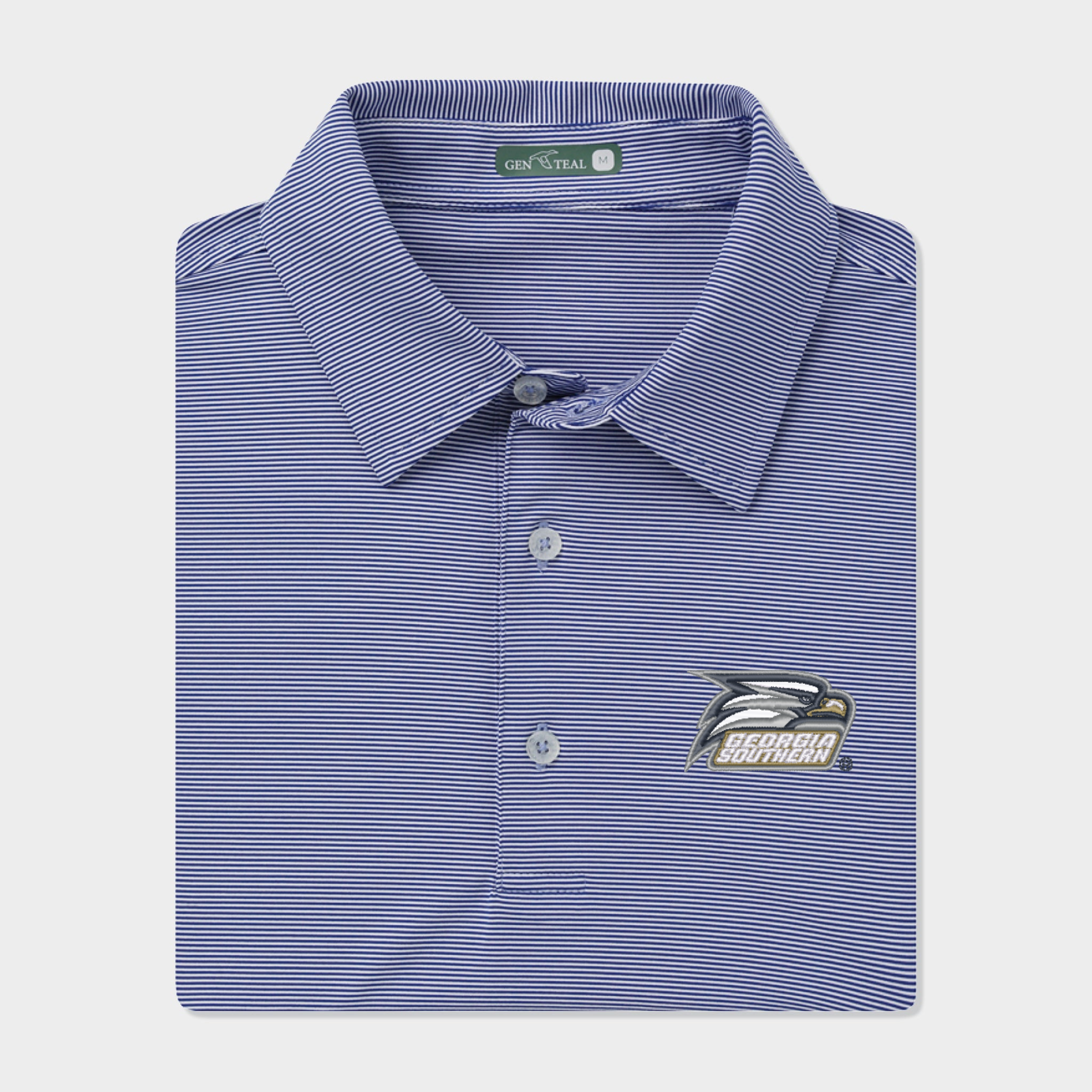Georgia Southern Club Pinstripe Performance Polo