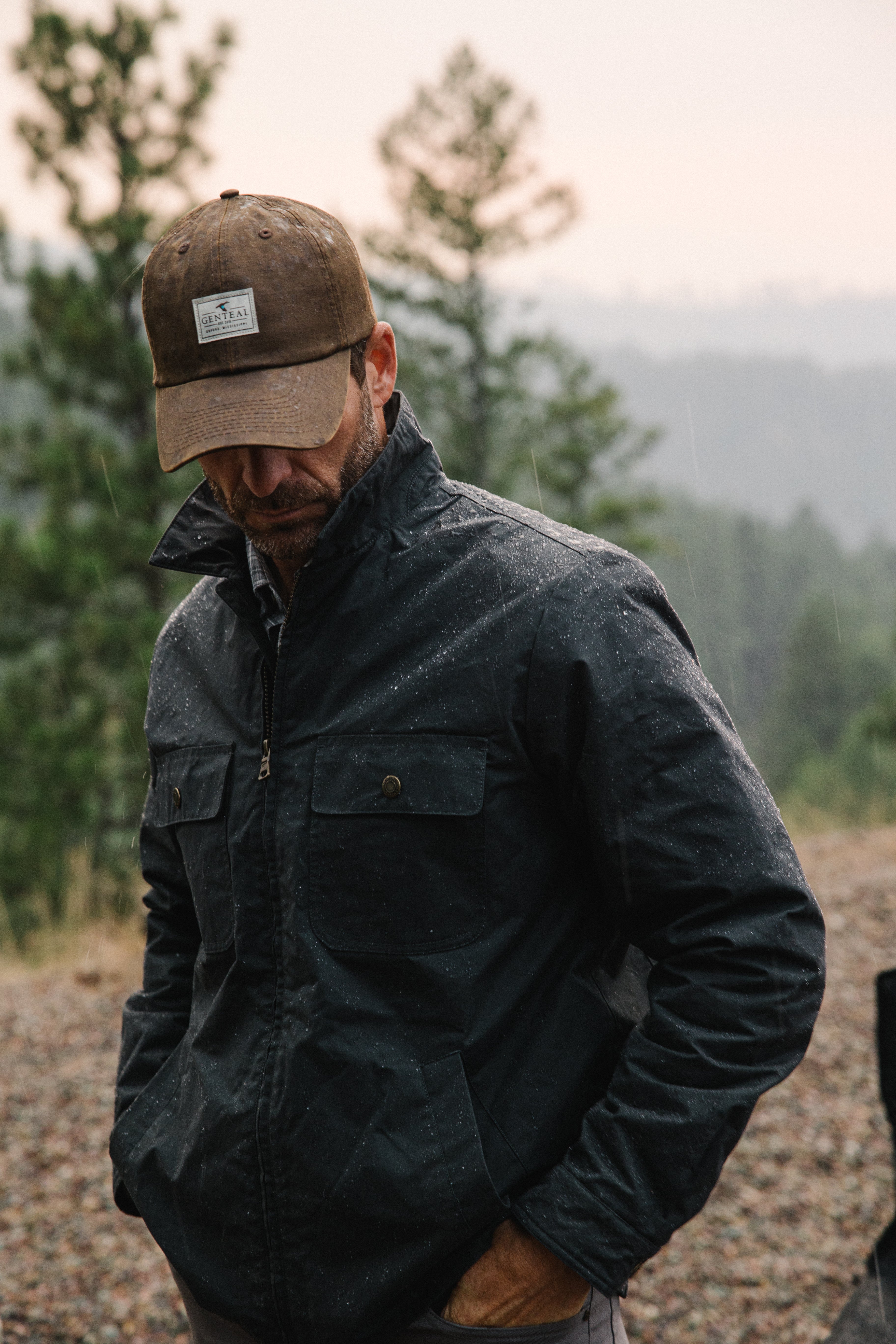 man wearing a rugged jacket outdoors