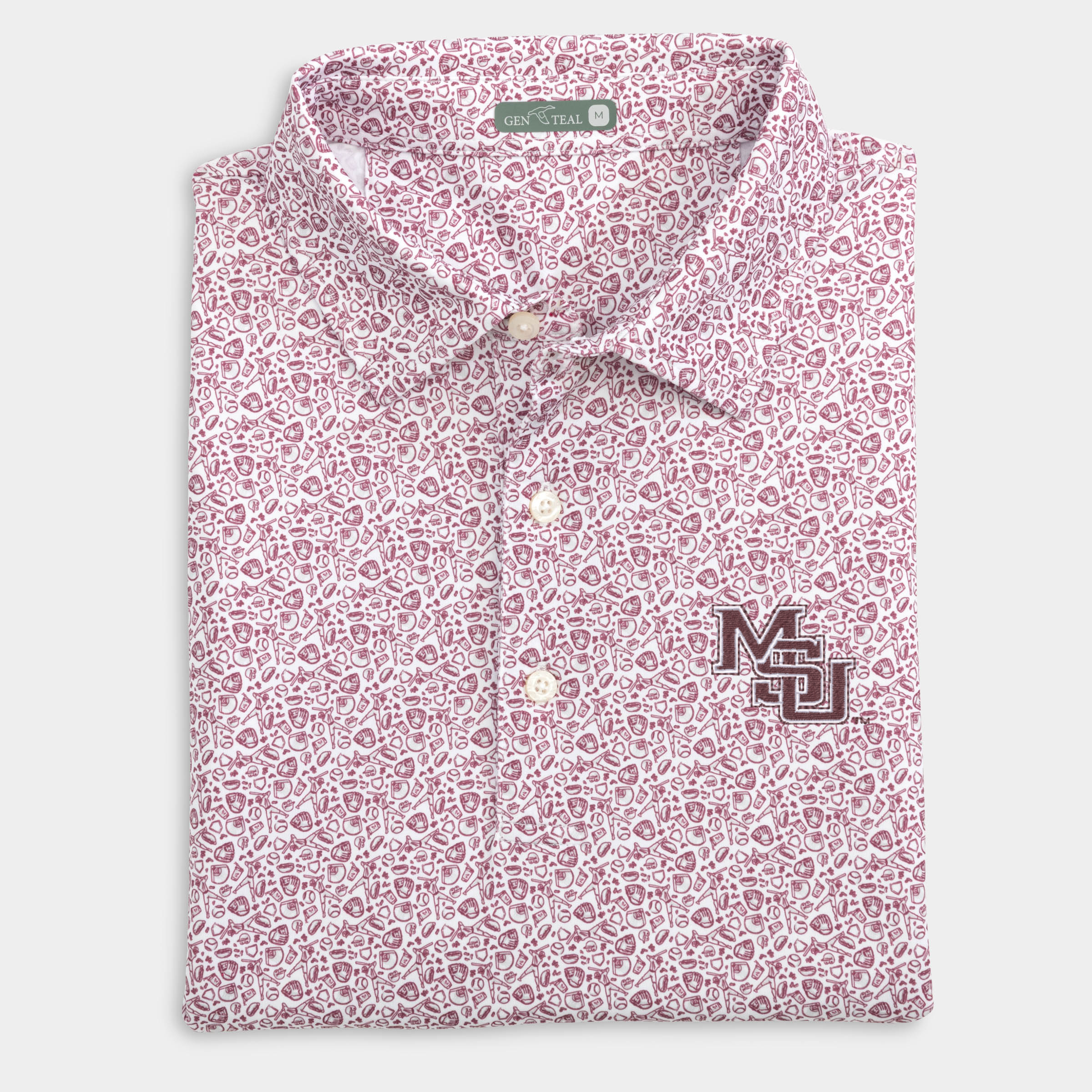 Mississippi State  Fastball Printed Performance Polo