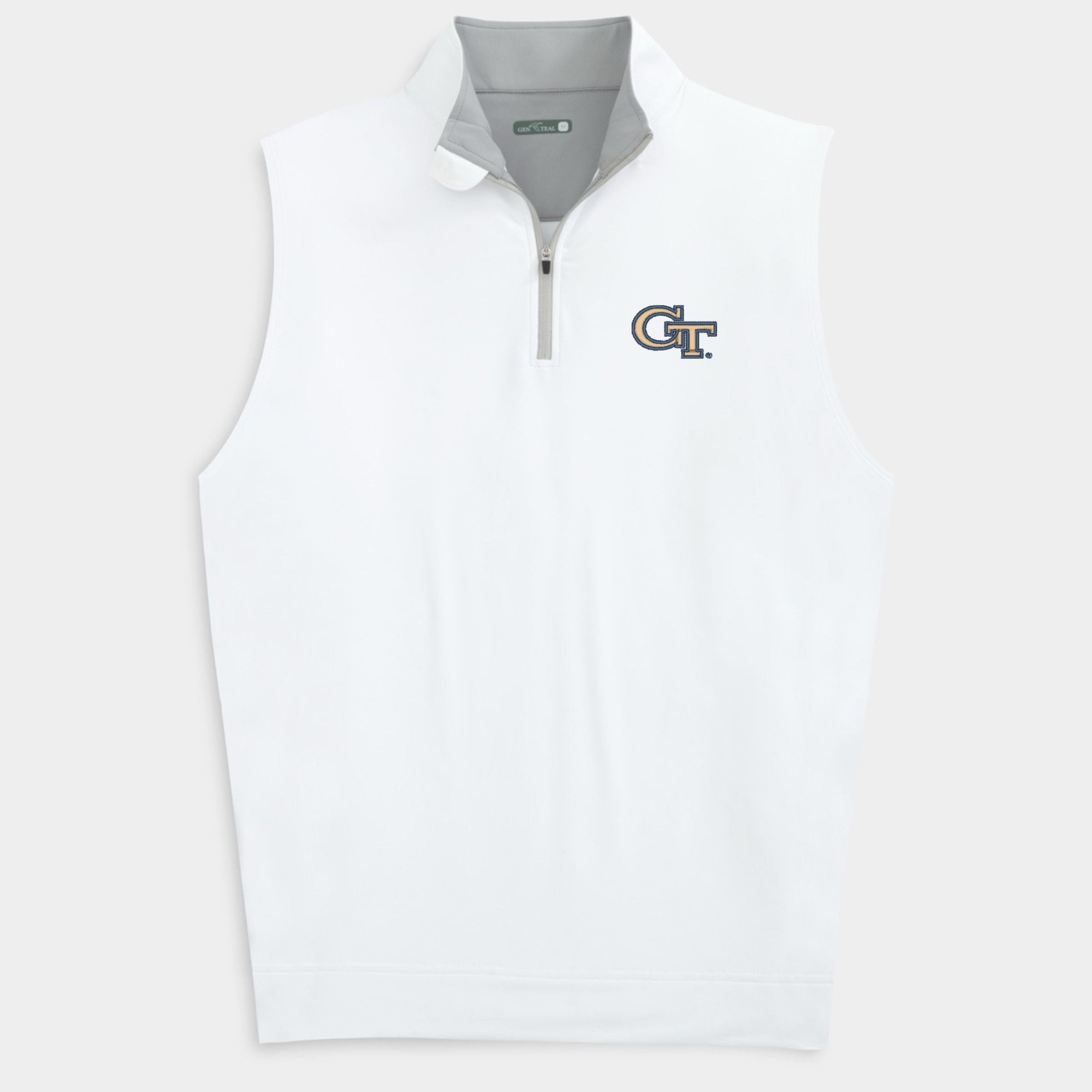 Men's Georgia Tech Venture Performance Quarter Zip Vest | GenTeal