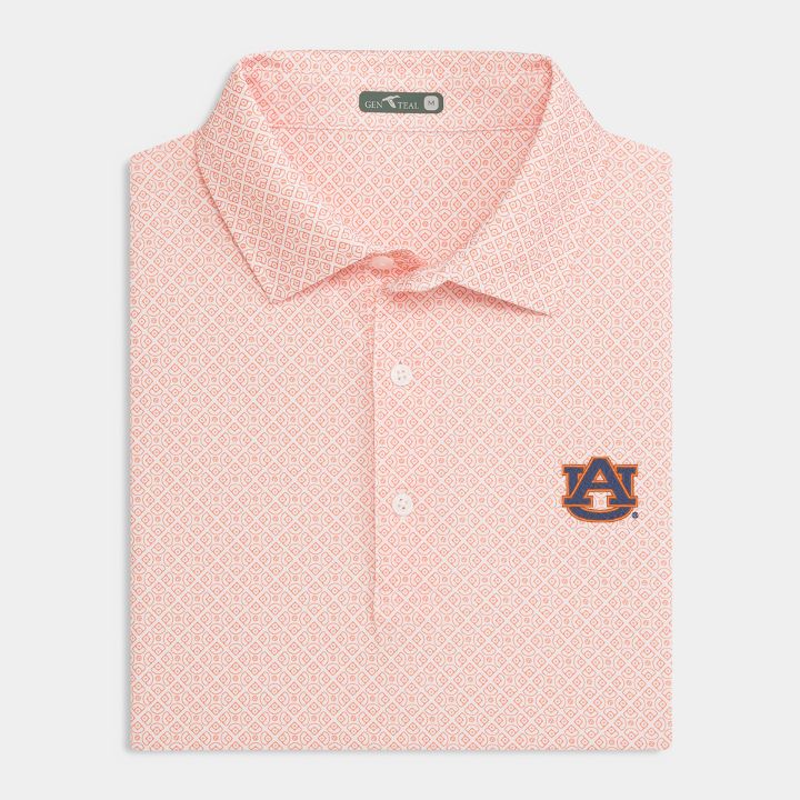 Auburn Diamonds Printed Performance Polo