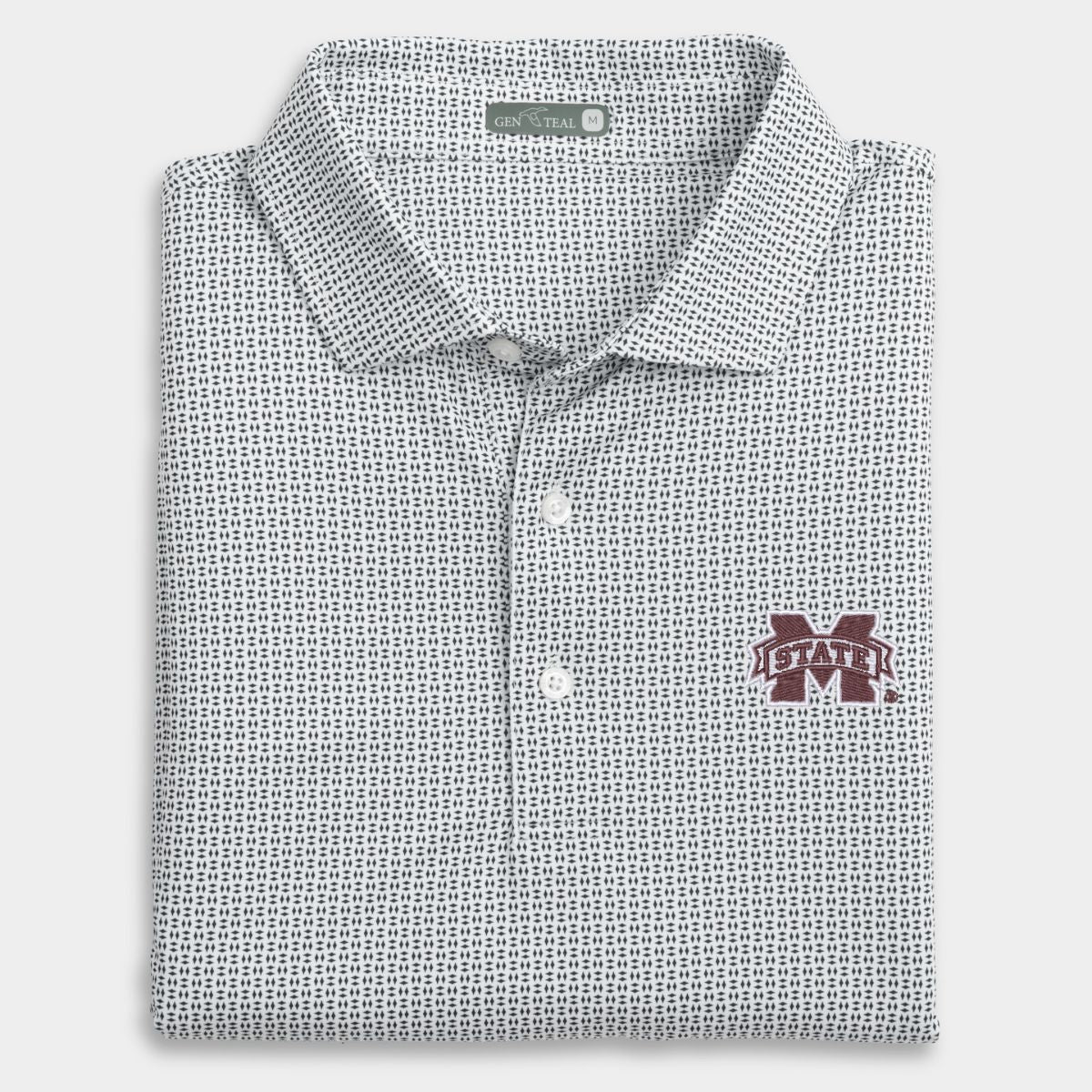 Mississippi State Trellis Printed Performance Polo