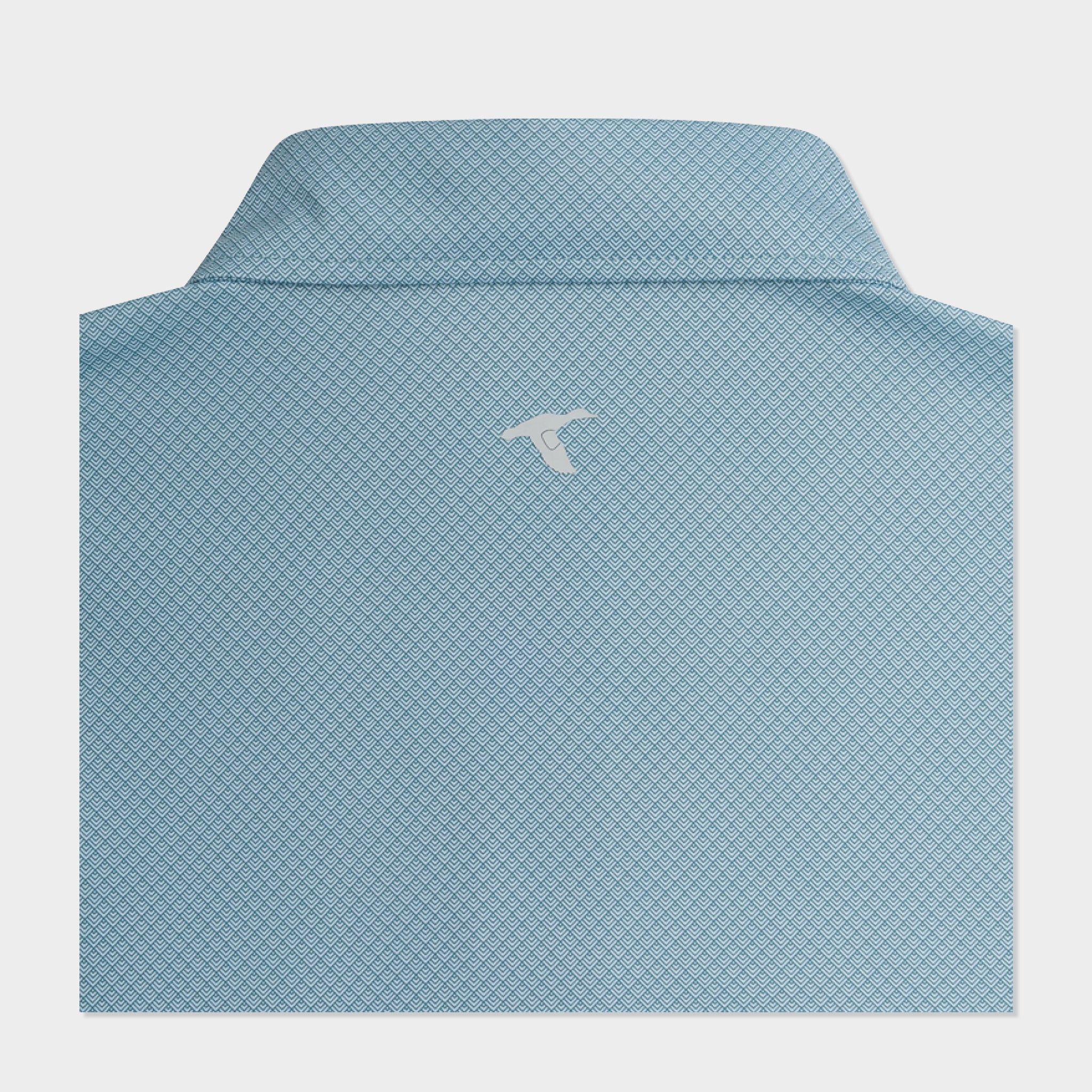 mens blue scales performance polo