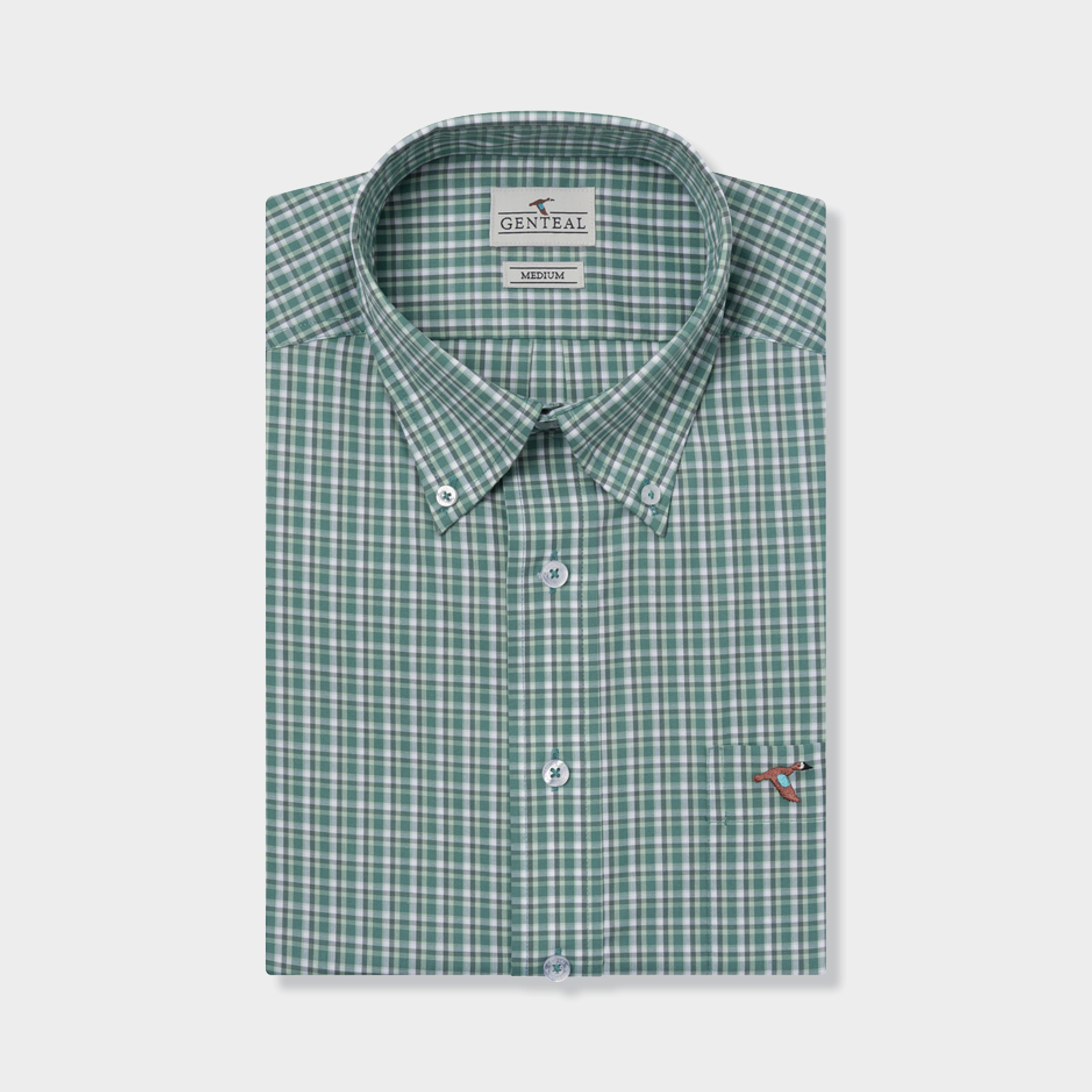 mens green cotton sport shirt