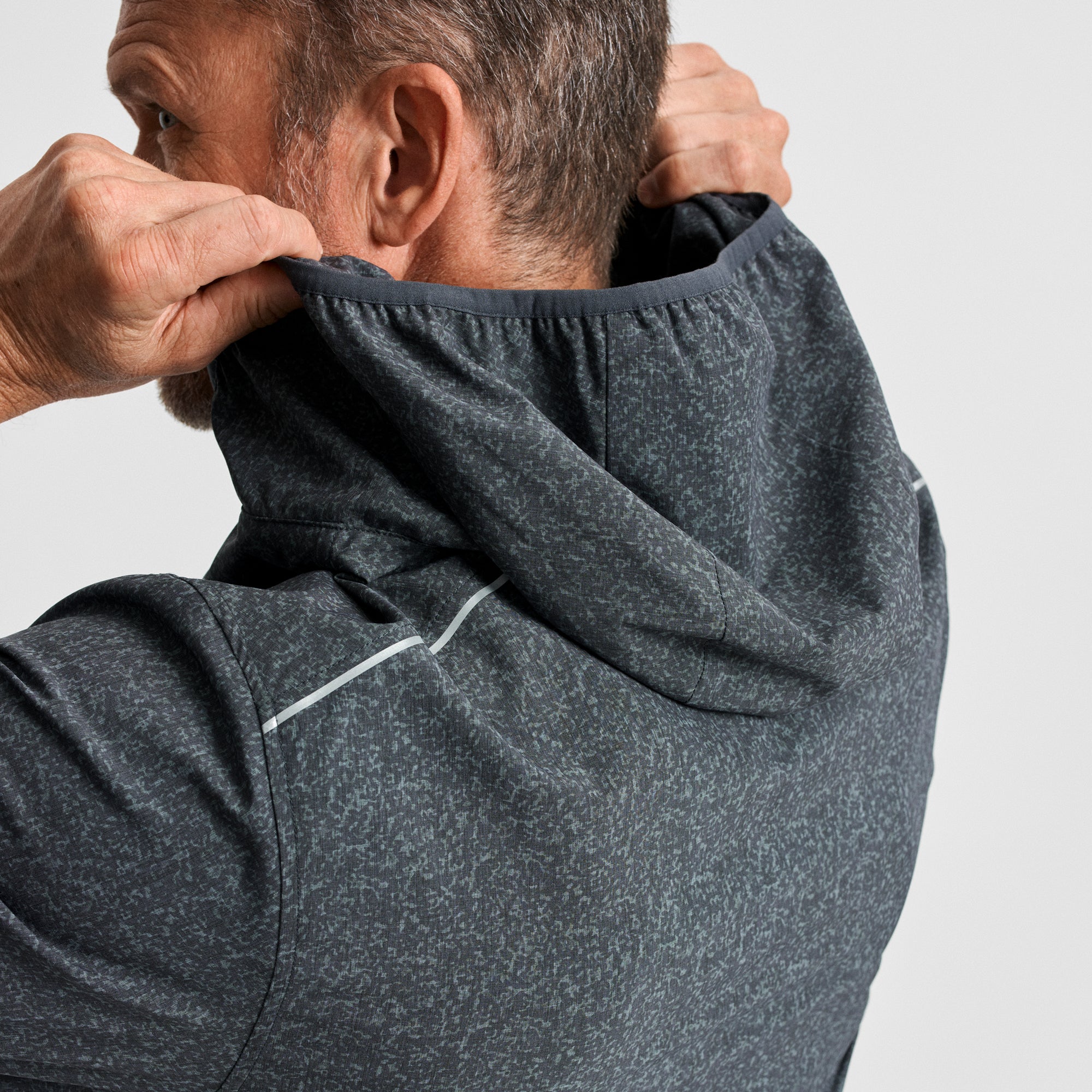 Gray Camo Capetown Half-Zip Shell