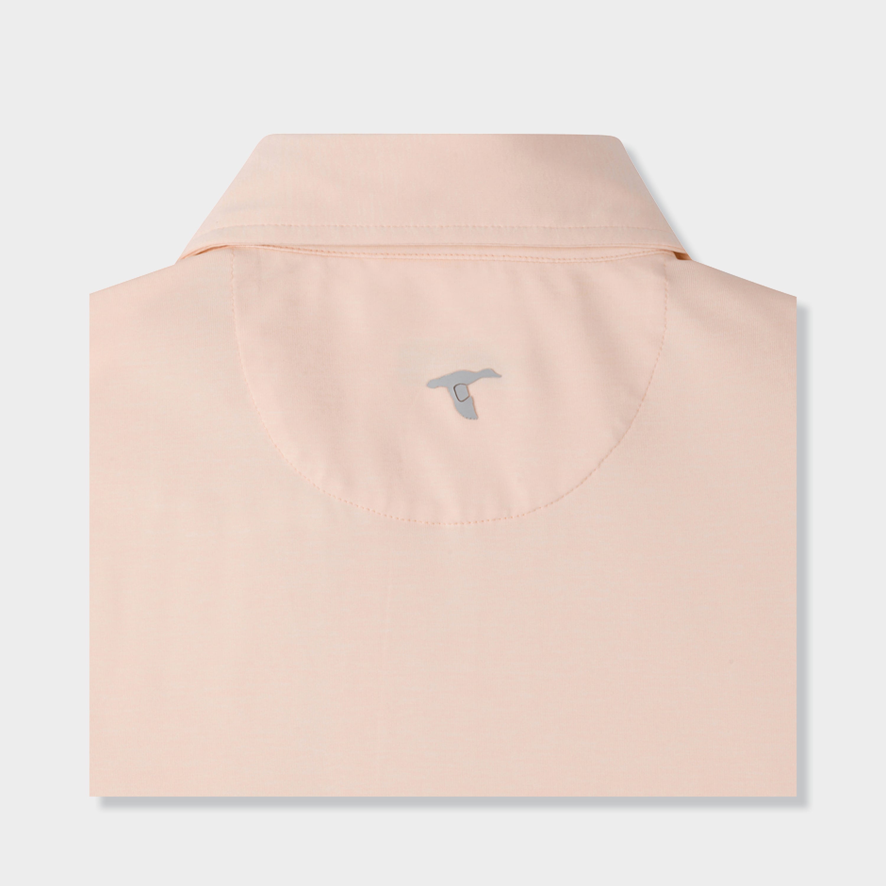 mens peach heathered performance polo