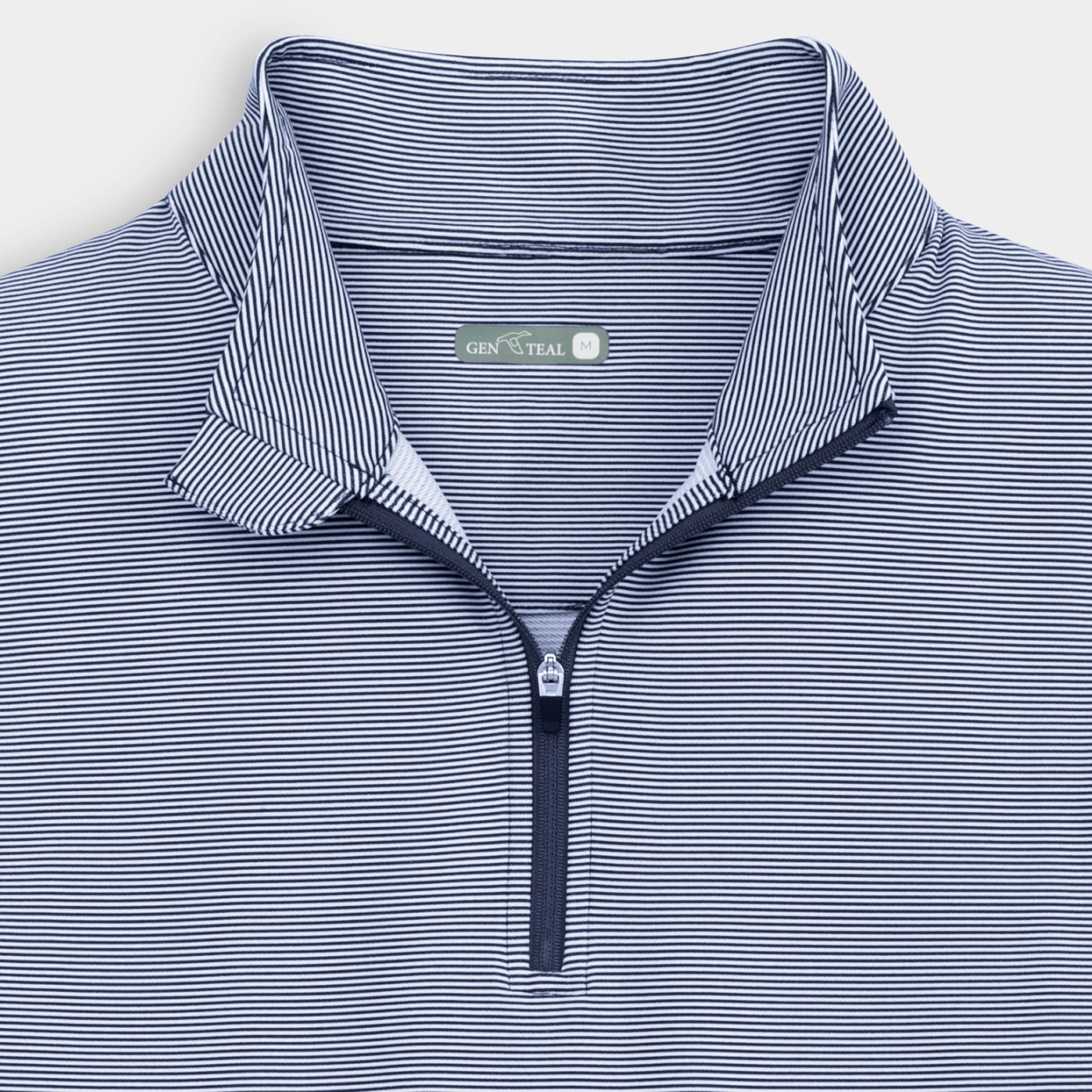Collegiate Pinstripe Venture Performance Quarter-Zip-GenTeal Apparel