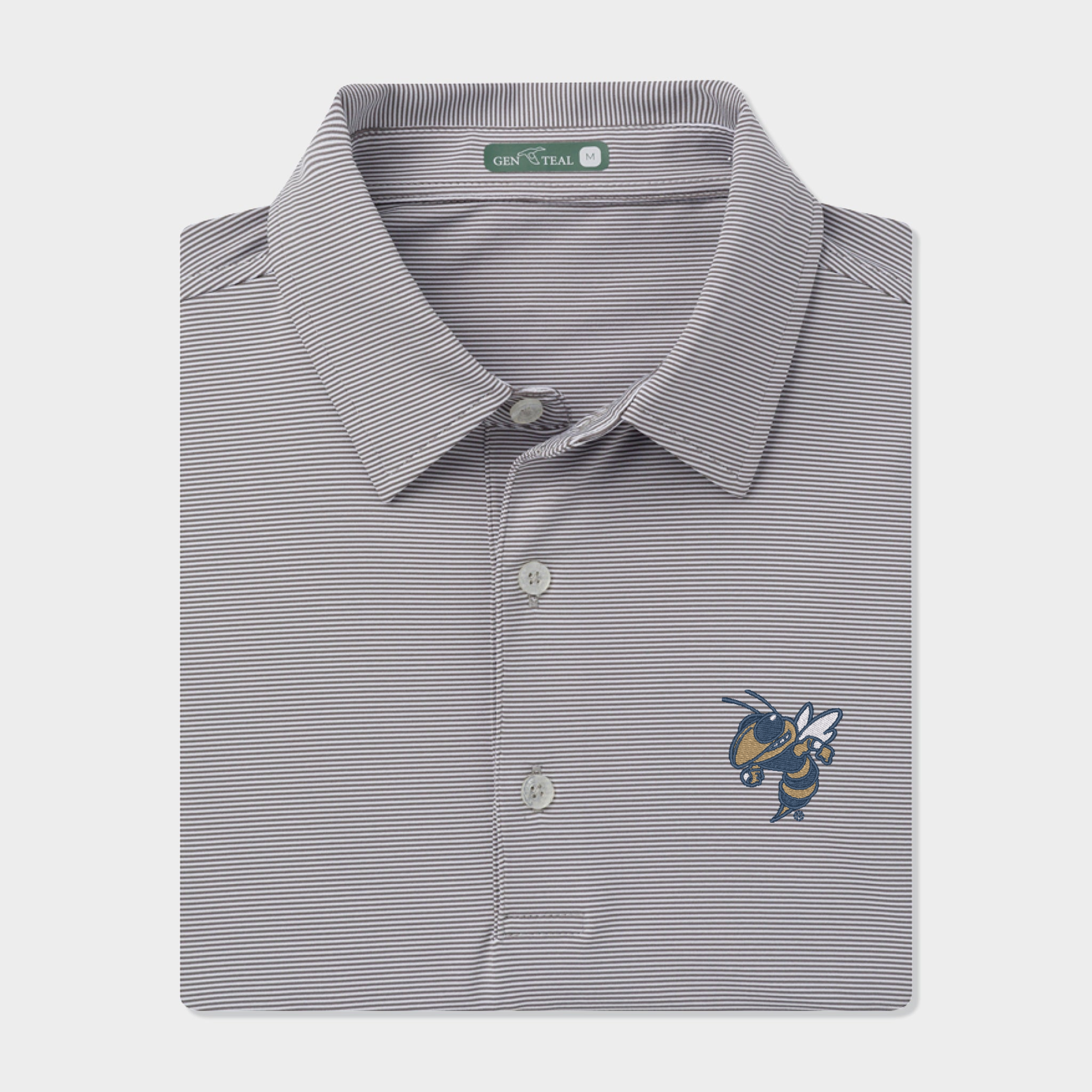 Georgia Tech Yellowjackets Club Pinstripe Performance Polo