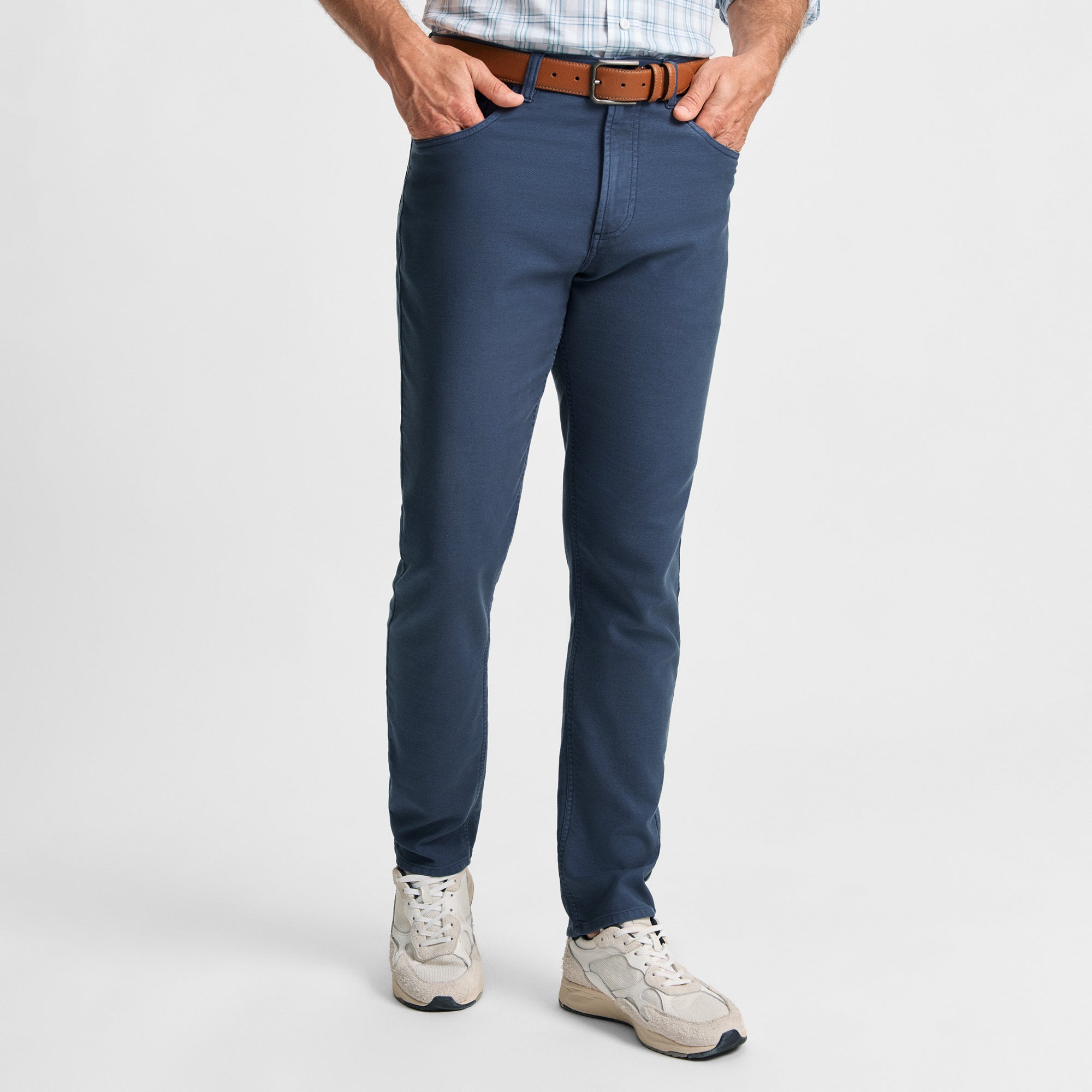 Navy Barlow Five-Pocket Pant