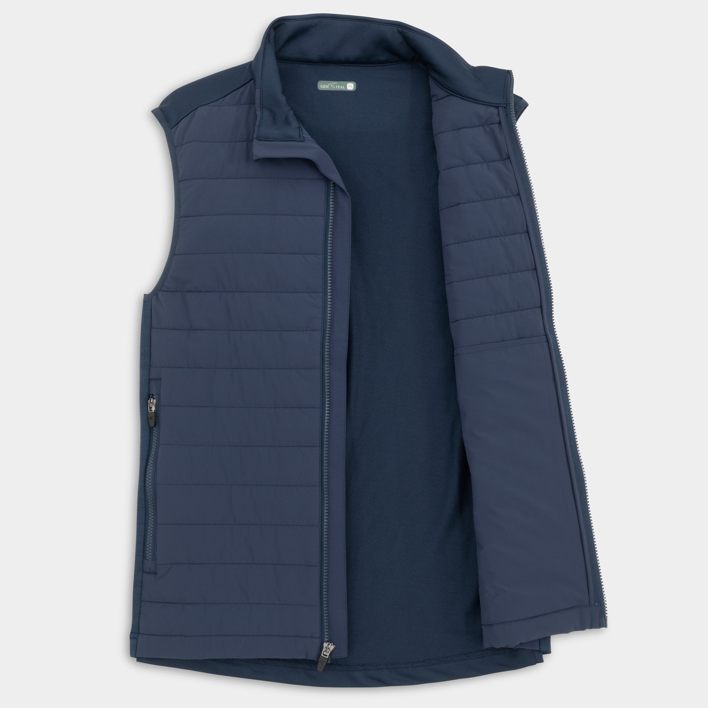 新品 S.B. Vest - Poly Brushed Taffeta S Mens Ashford Vest | GenTeal Mens Apparel