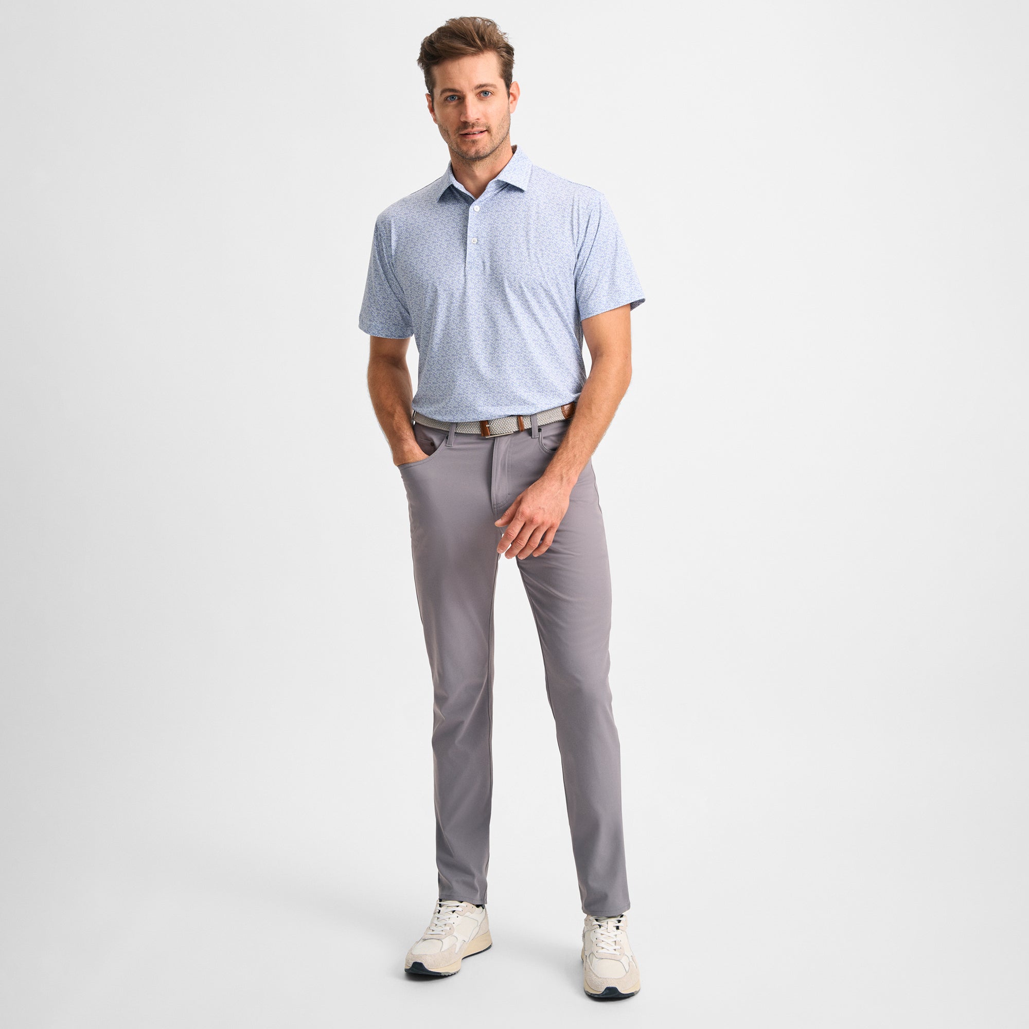 Plumeria Printed Performance Polo