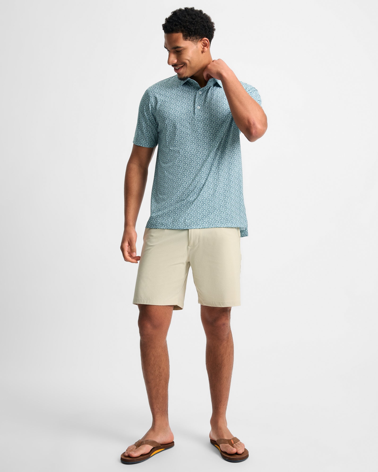 Hibiscus Printed Performance Polo