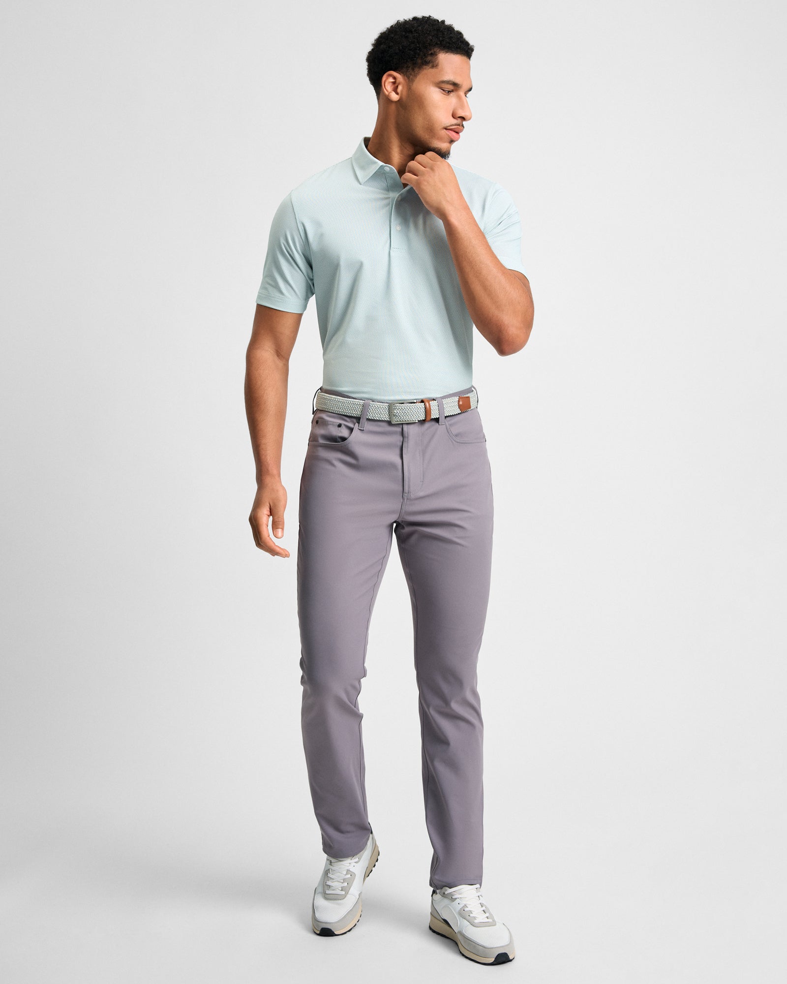 Brick Jacquard Polo