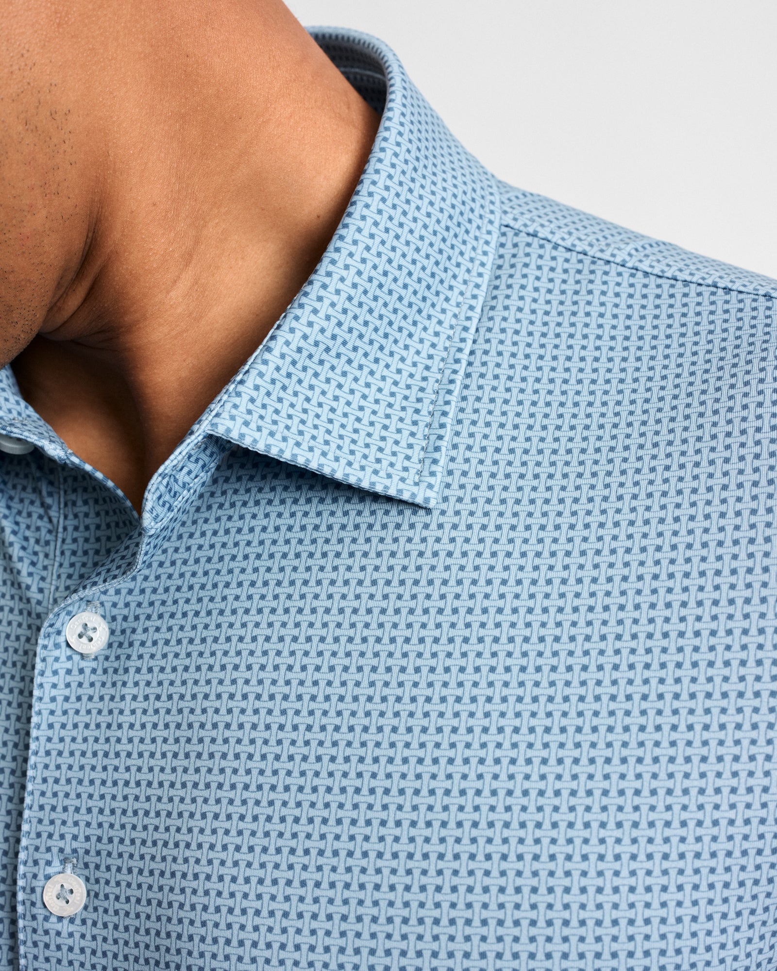 Lattice Printed Performance Polo