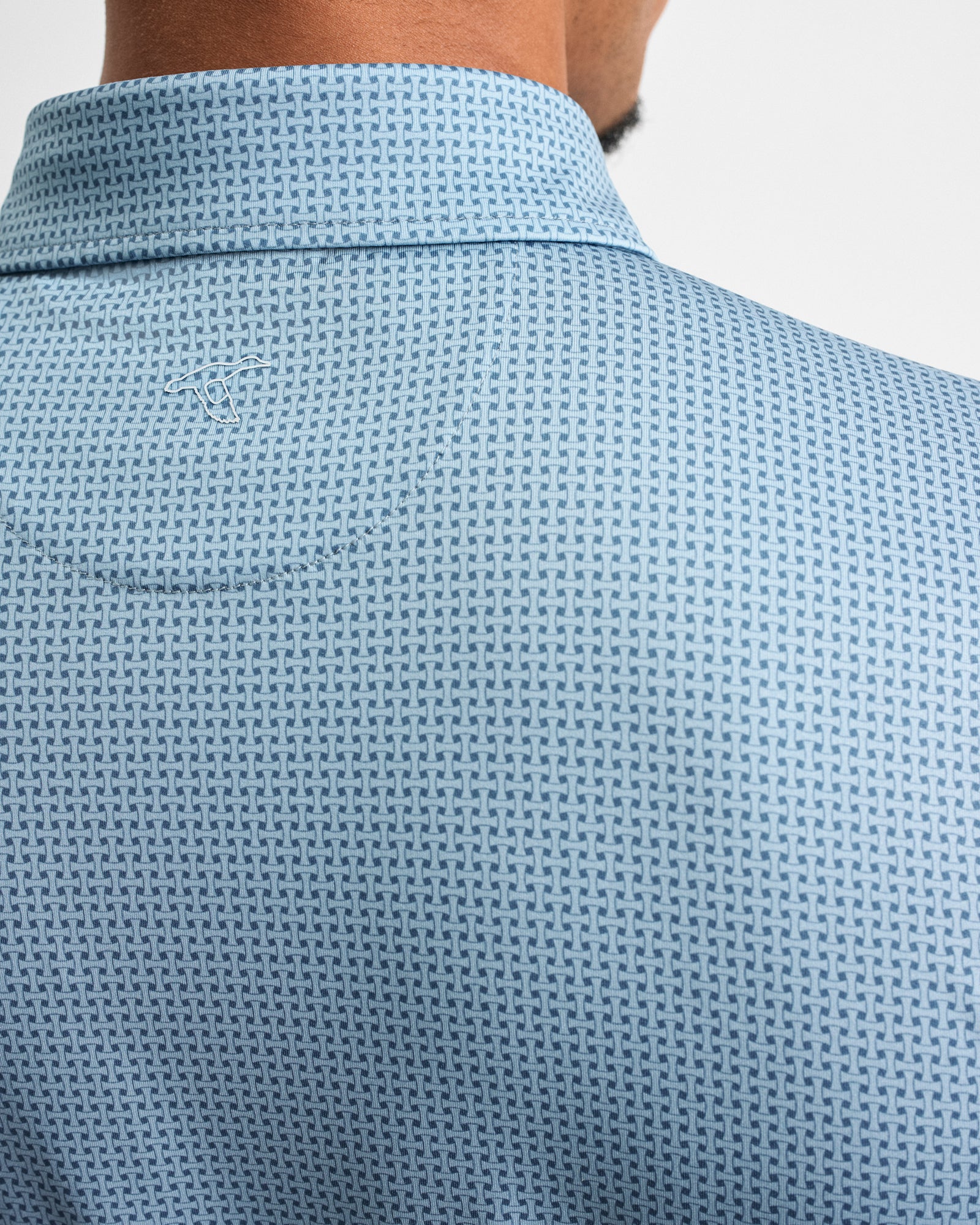 Lattice Printed Performance Polo