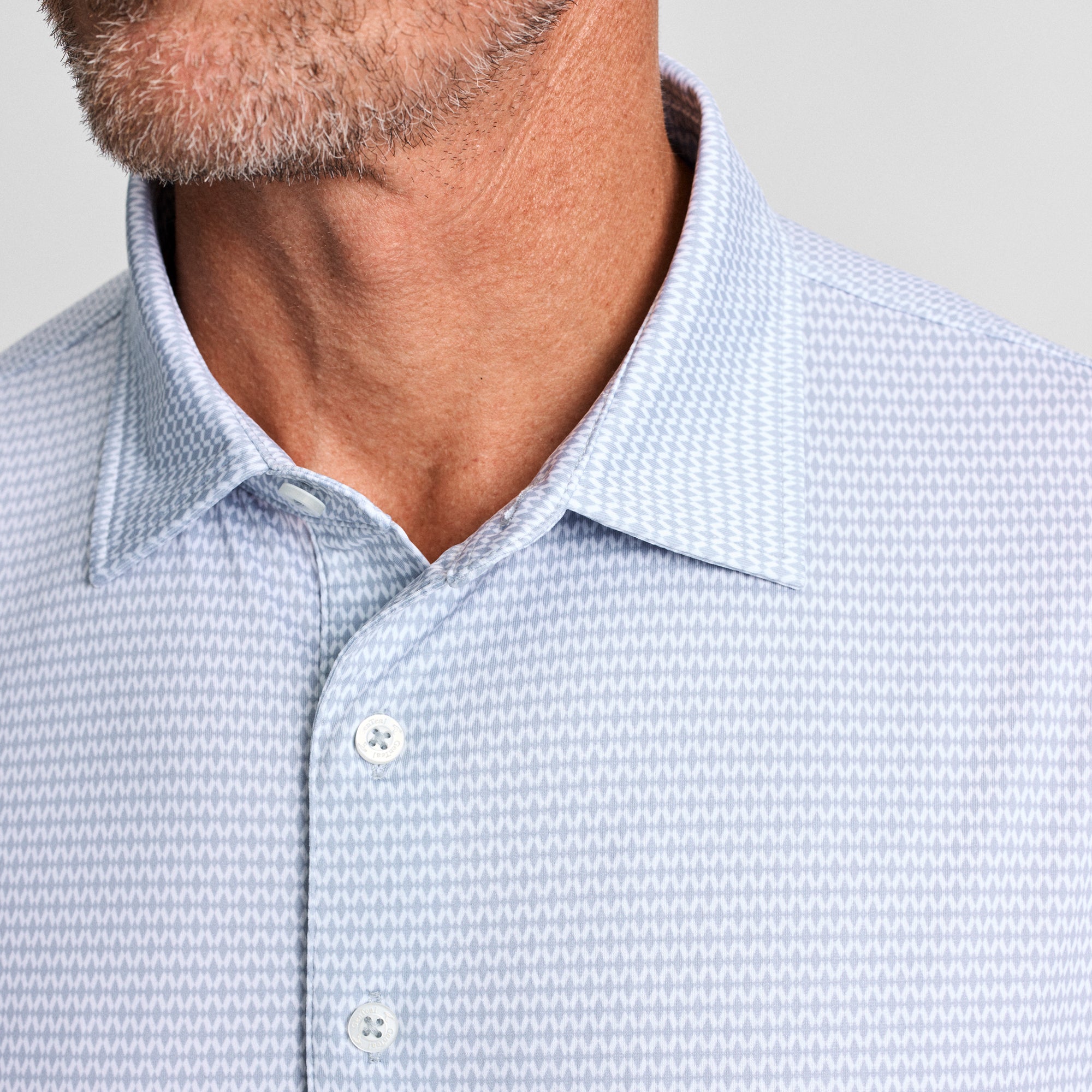 Argyle Geo Printed Performance Polo